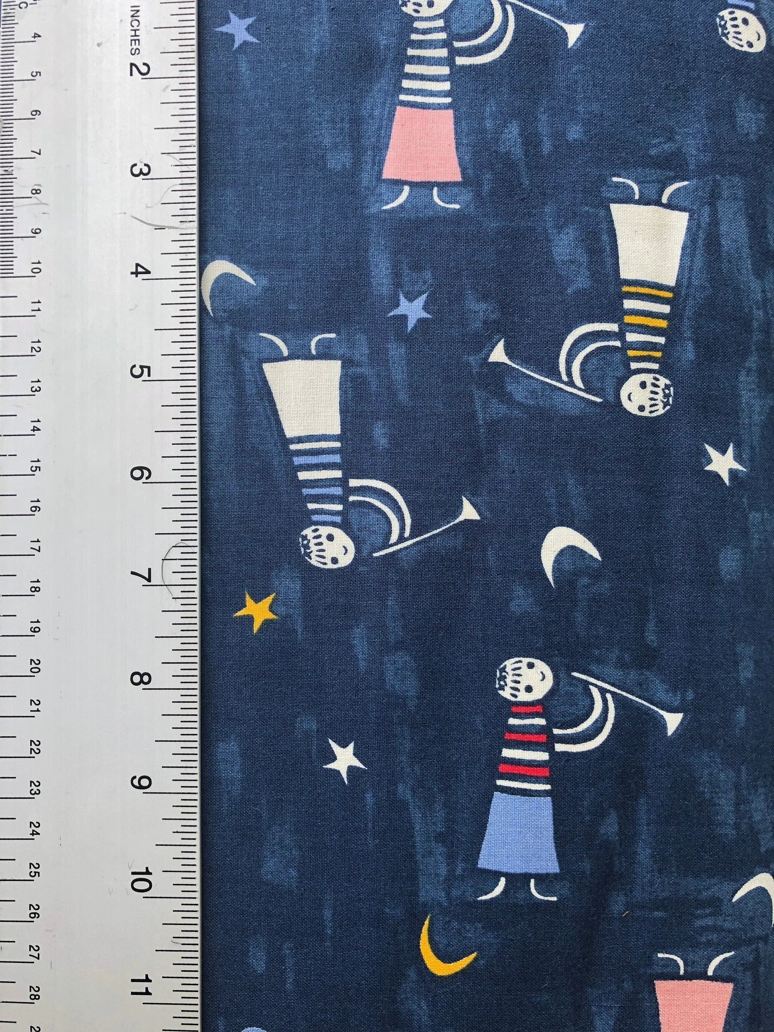 Noel - Angels Singing - Navy Unbleached Fabric- Alexia Marcelle Abegg - Cotton+Steel - Quilting Cotton - C5135-001