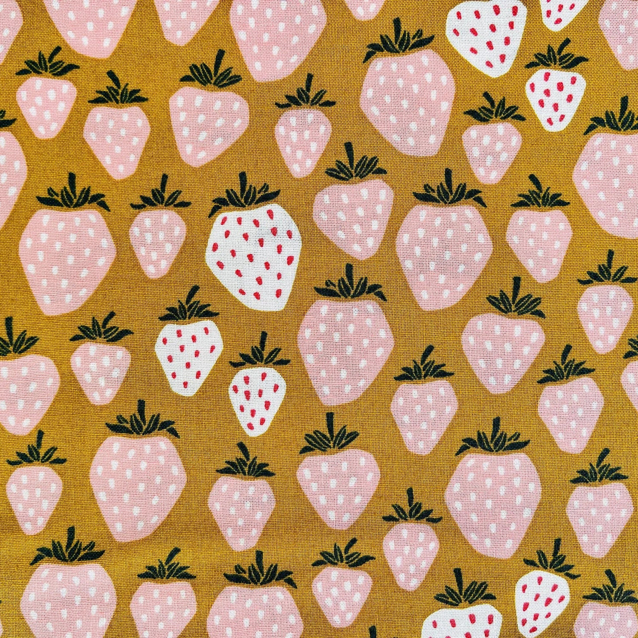 Under the Apple Tree-Queen of Berries-Golden Yellow Fabric-Loes Van Oosten