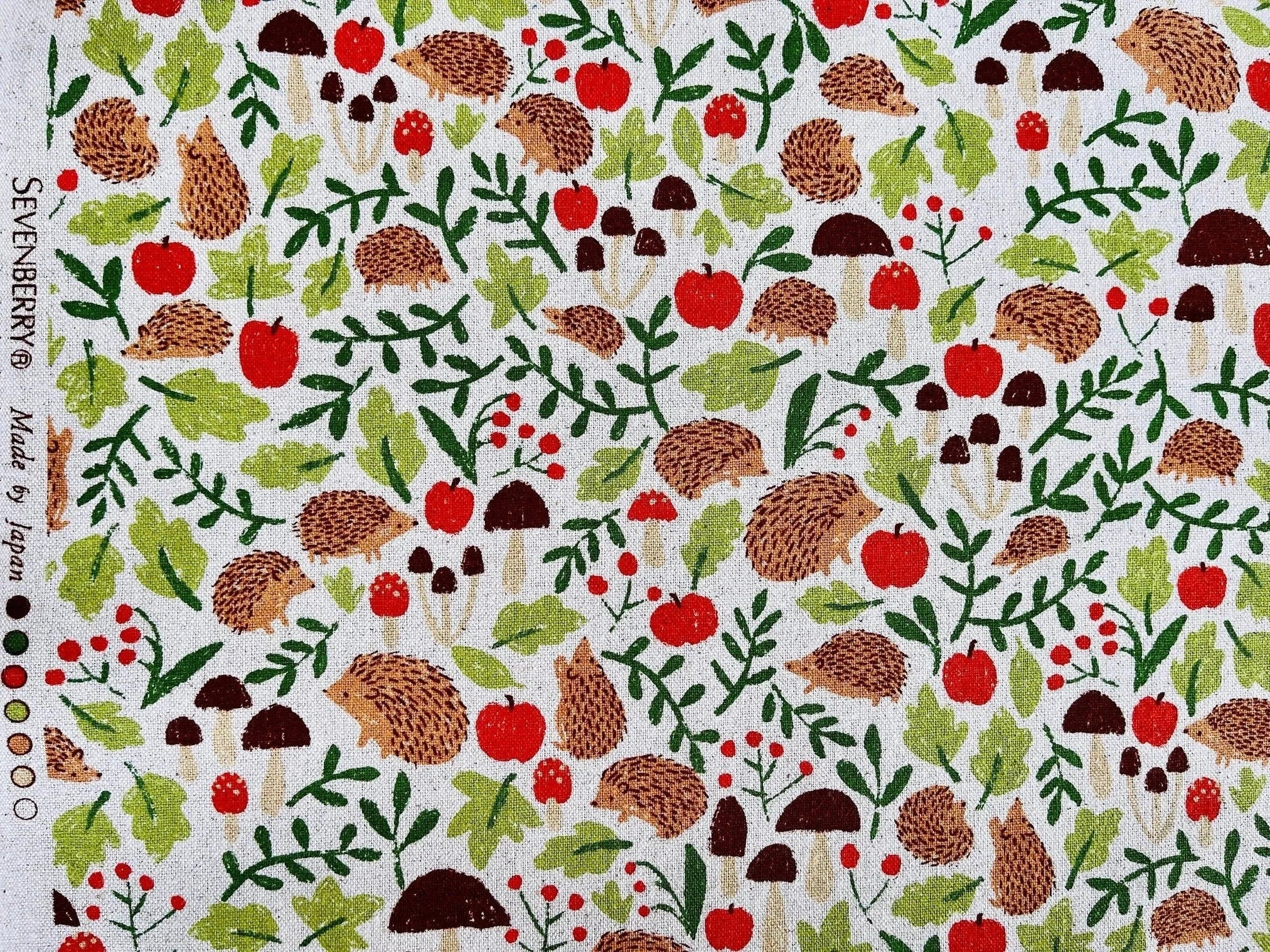 Porcupine - Hedgehog Fabric - Robert Kaufman Canvas - Sevenberry - C5620148