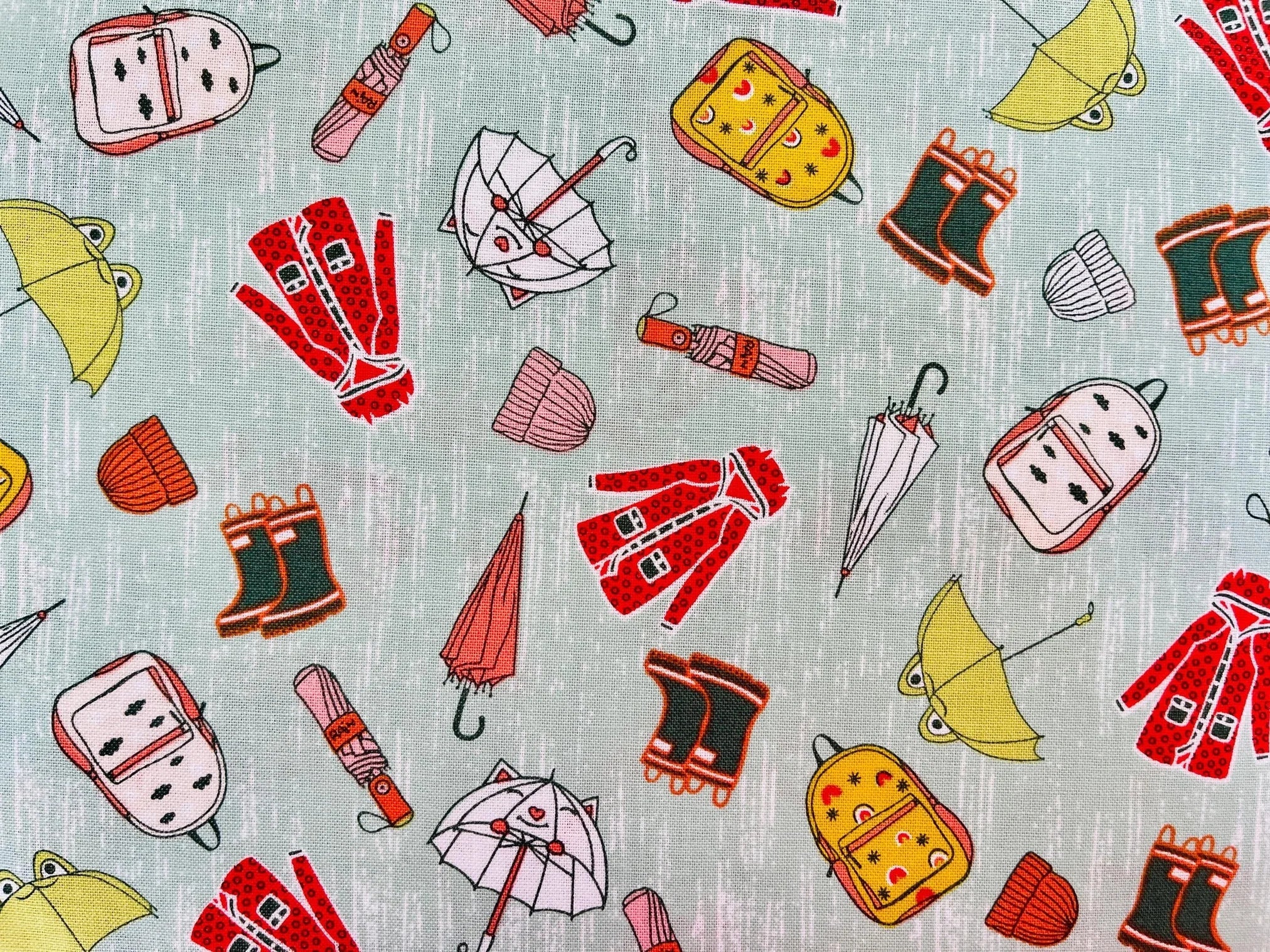 Splish Splash-Rainy Day Outfit-The Bright Leaf Design-Quilting Cotton Fabric-BL101-PL1