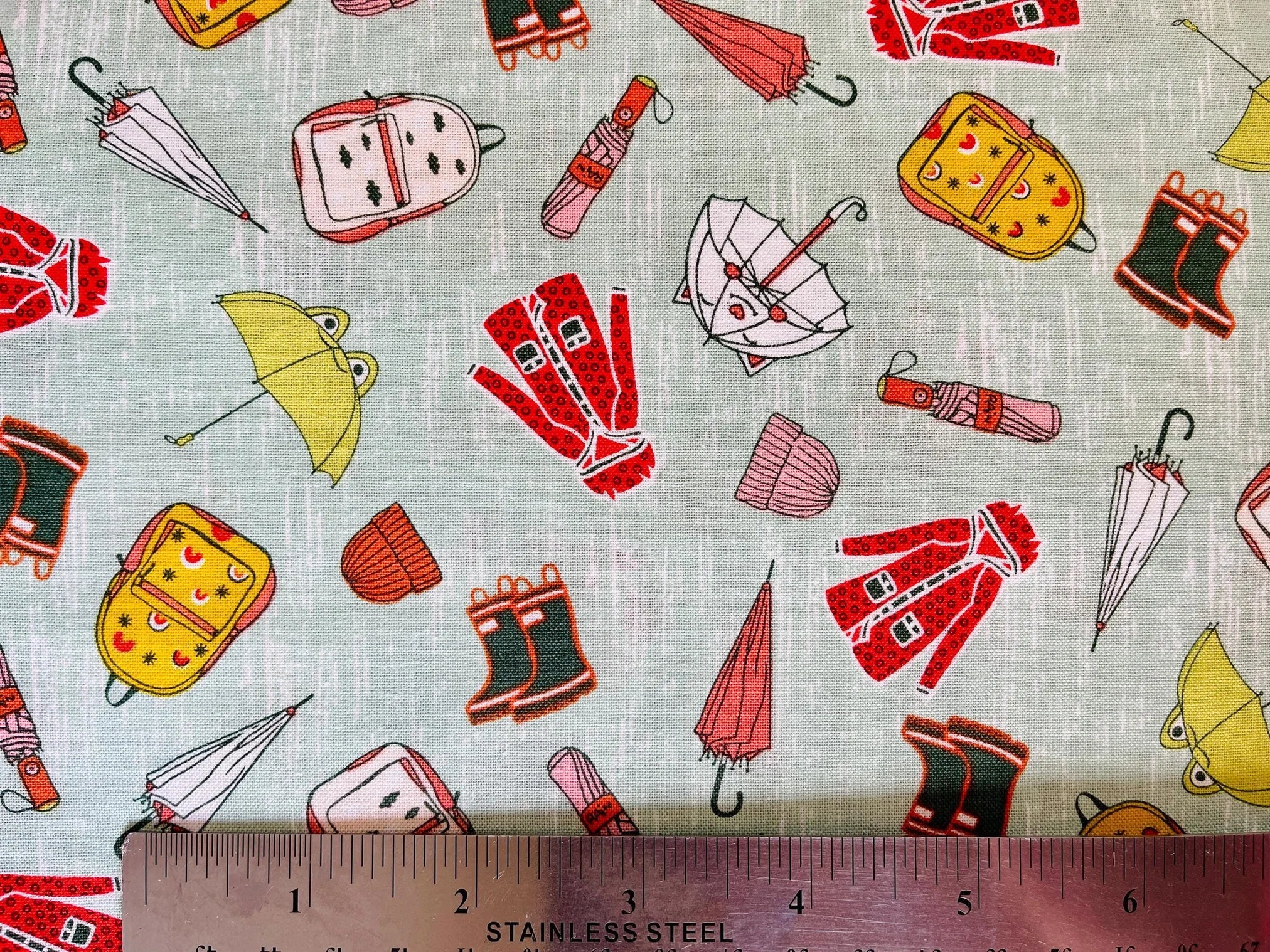 Splish Splash-Rainy Day Outfit-The Bright Leaf Design-Quilting Cotton Fabric-BL101-PL1