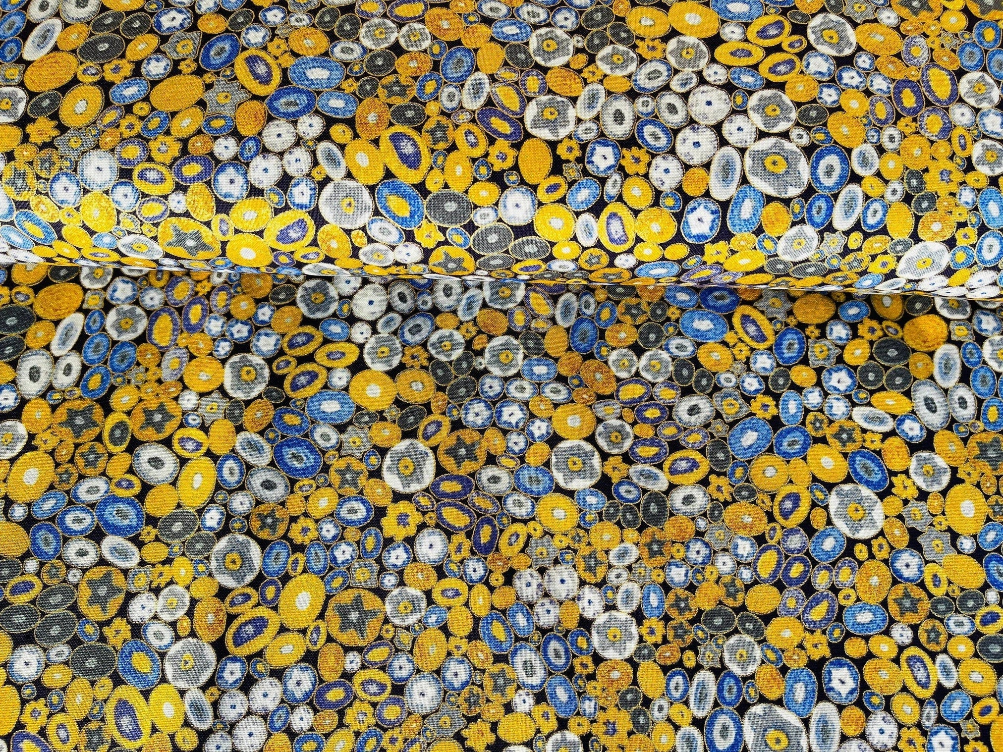 Gustav Klimt-Cobalt-Robert Kaufman-Quilting Cotton Fabric