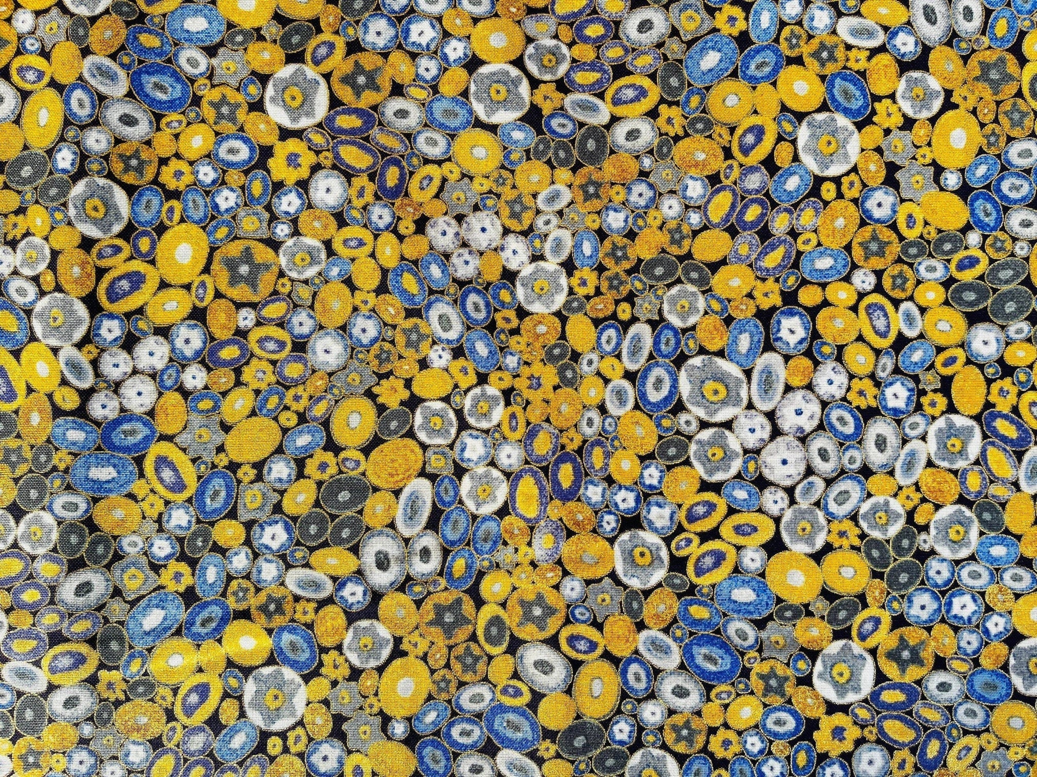 Gustav Klimt-Cobalt-Robert Kaufman-Quilting Cotton Fabric