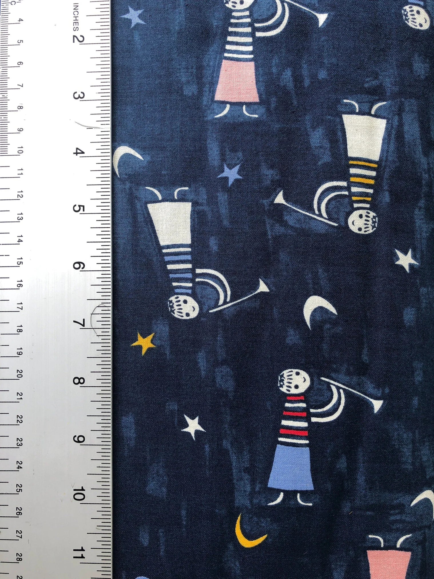 Noel - Angels Singing - Navy Unbleached Fabric- Alexia Marcelle Abegg - Cotton+Steel - Quilting Cotton - C5135-001