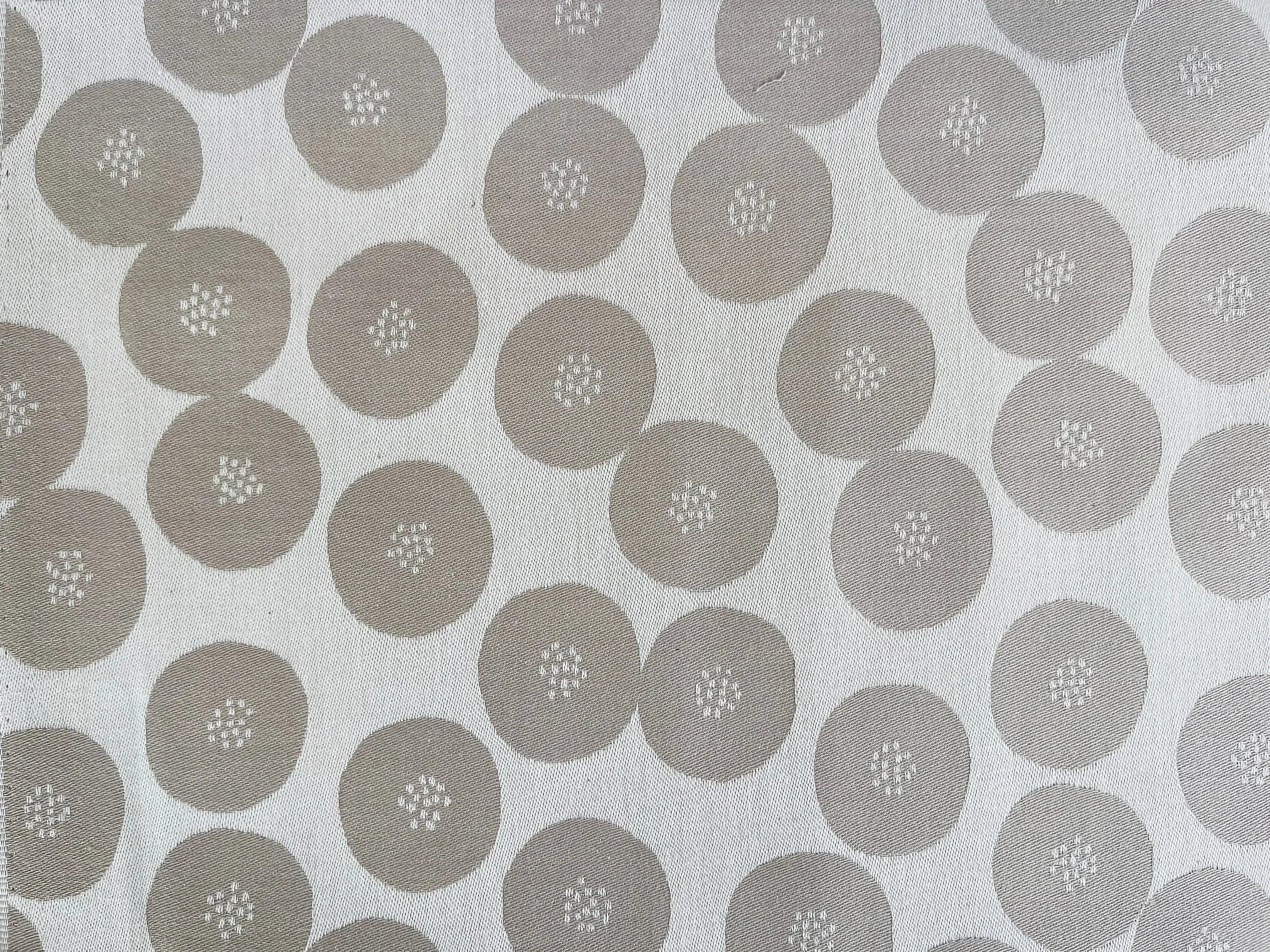 Circle Fabric - Japanese Reversible Fabric - Kokka Jacquard - Cotton Fabric - EKX-1