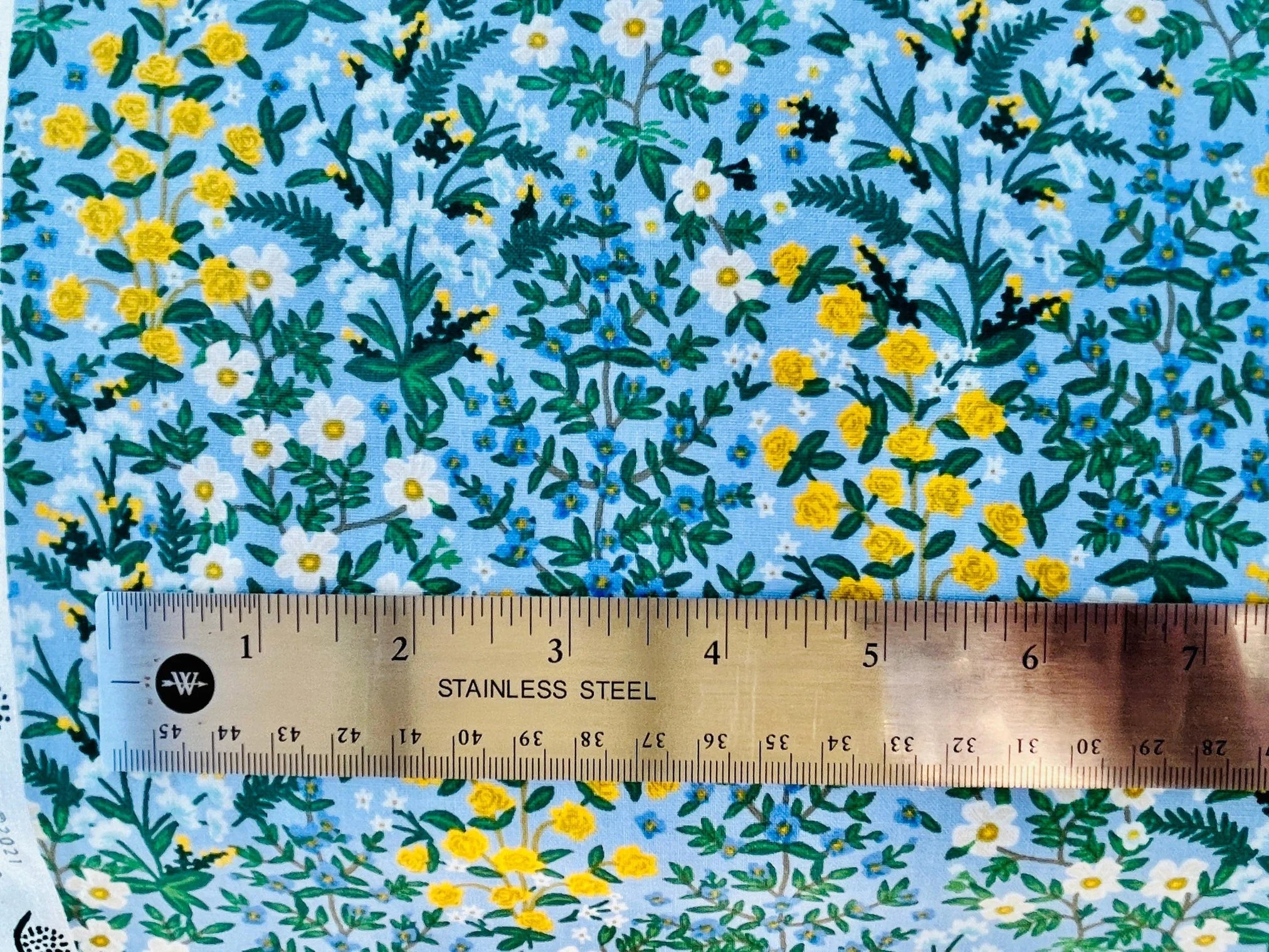 Camont - Wildwood Garden - Blue Fabric - Rifle Paper Co - Quilting Cotton Fabric - Cotton+ Steel - RP705-BL3