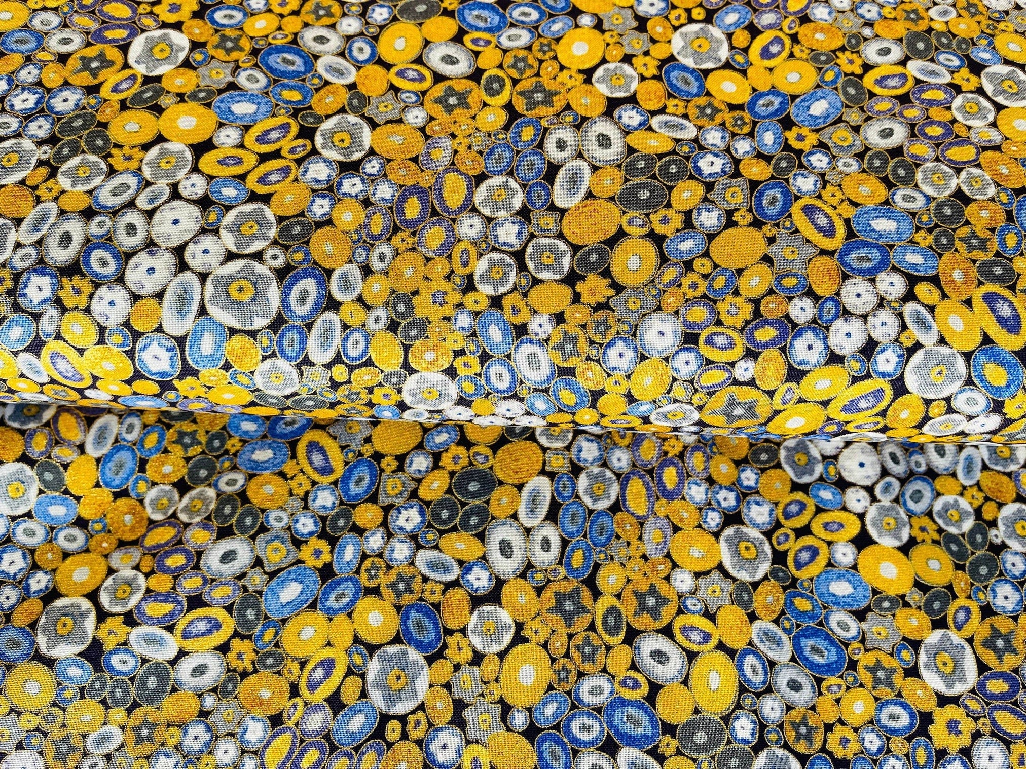 Gustav Klimt-Cobalt-Robert Kaufman-Quilting Cotton Fabric