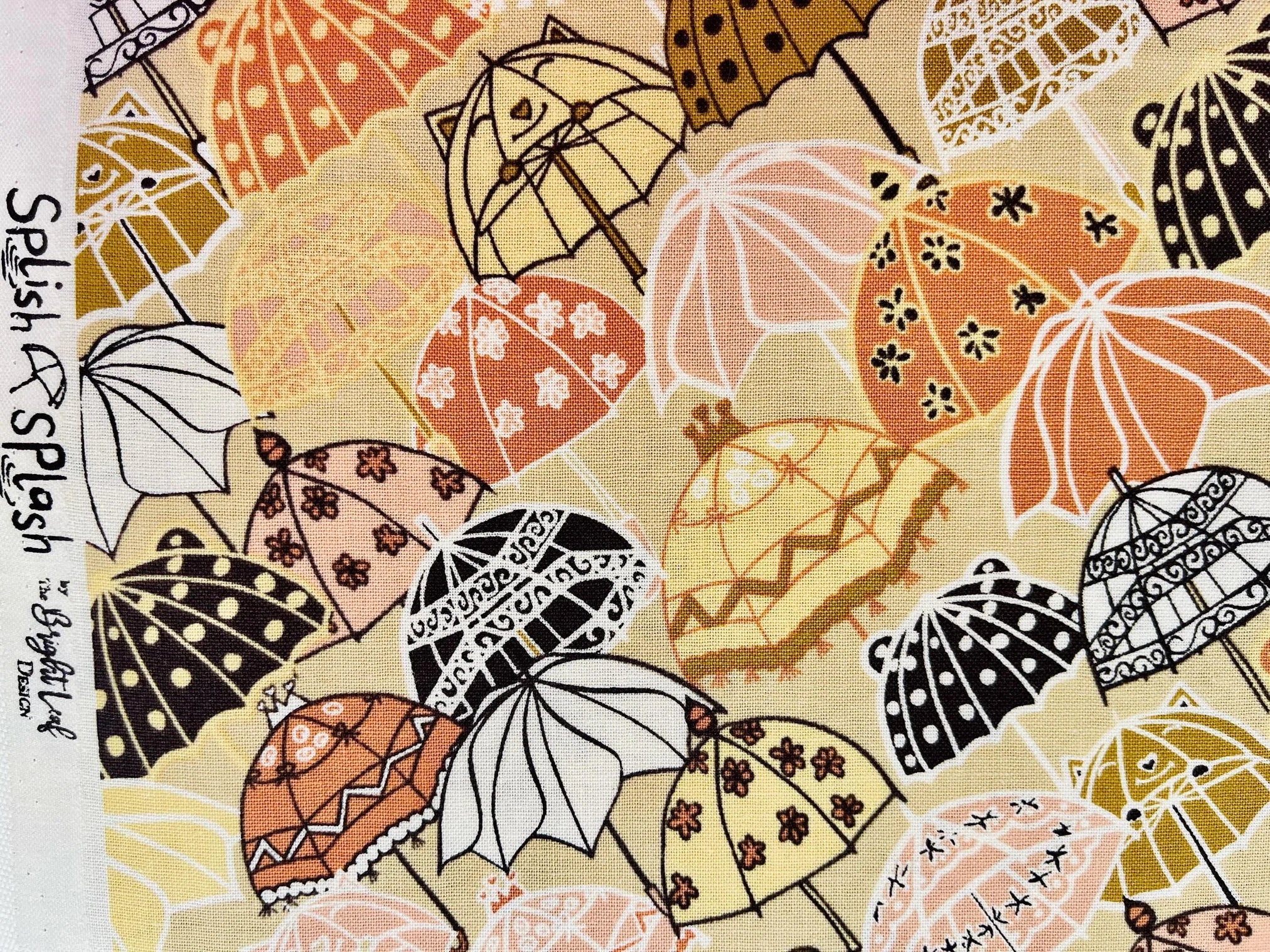 Splish Splash-Under My Umbrella-The Bright Leaf Design-Quilting Cotton Fabric-BL100-MY2