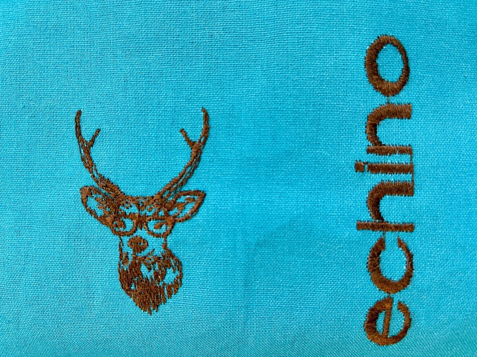 Buck - Buck Fabric - Embroidered Fabric - Kokka - Echino - Japanese Fabric - ST-3201