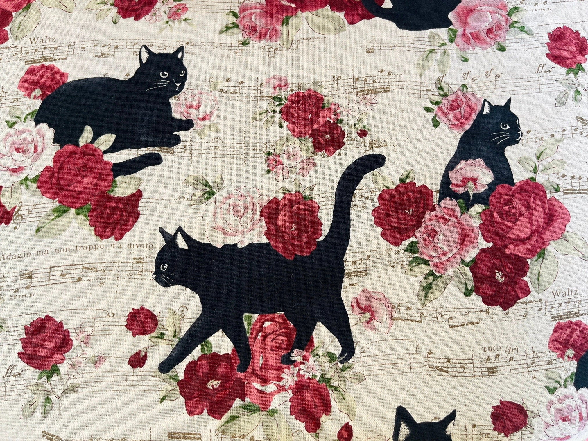 Cat-Cat Fabric-Westex-Japanese Lightweight Canvas-50700