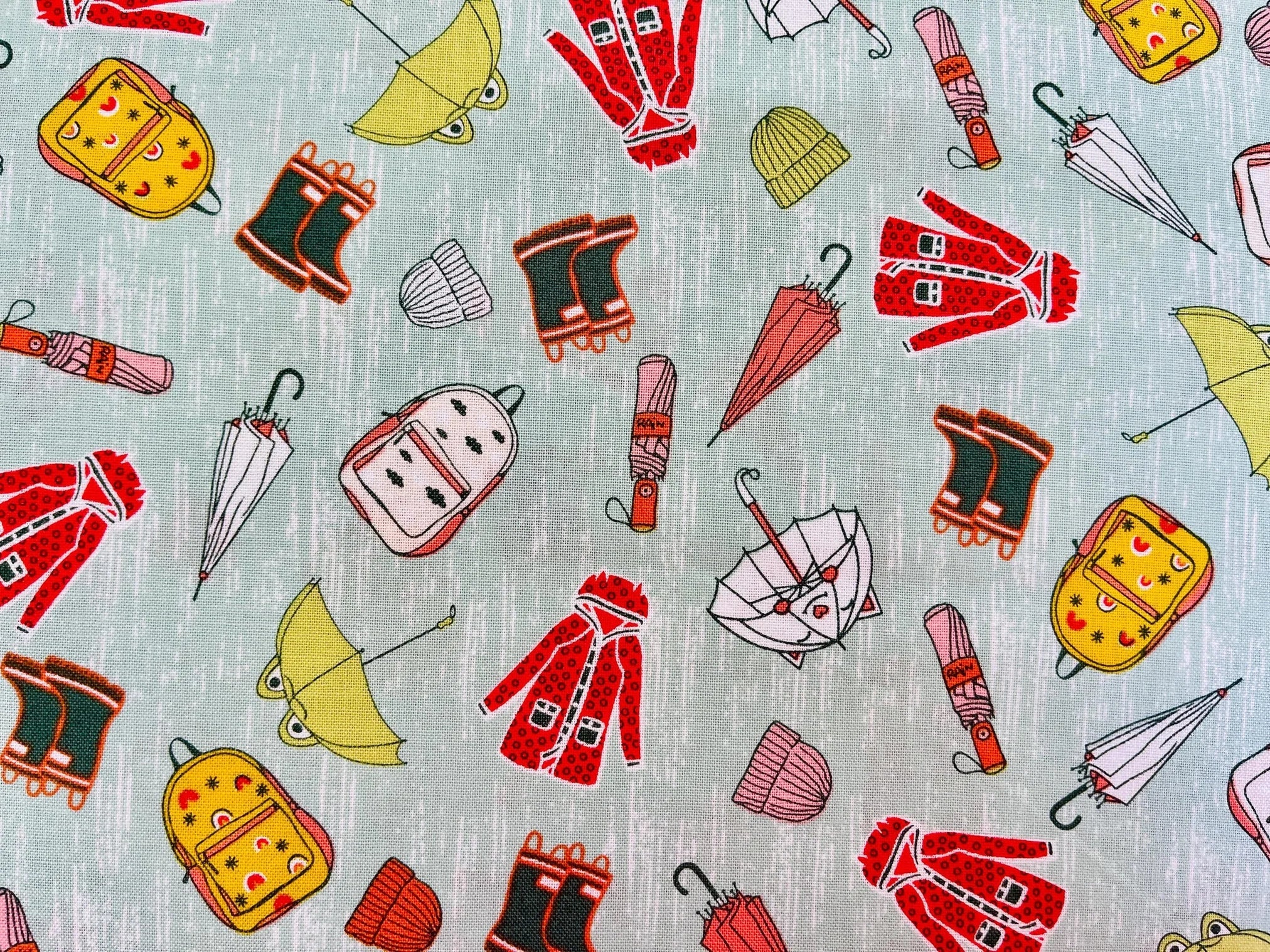 Splish Splash-Rainy Day Outfit-The Bright Leaf Design-Quilting Cotton Fabric-BL101-PL1