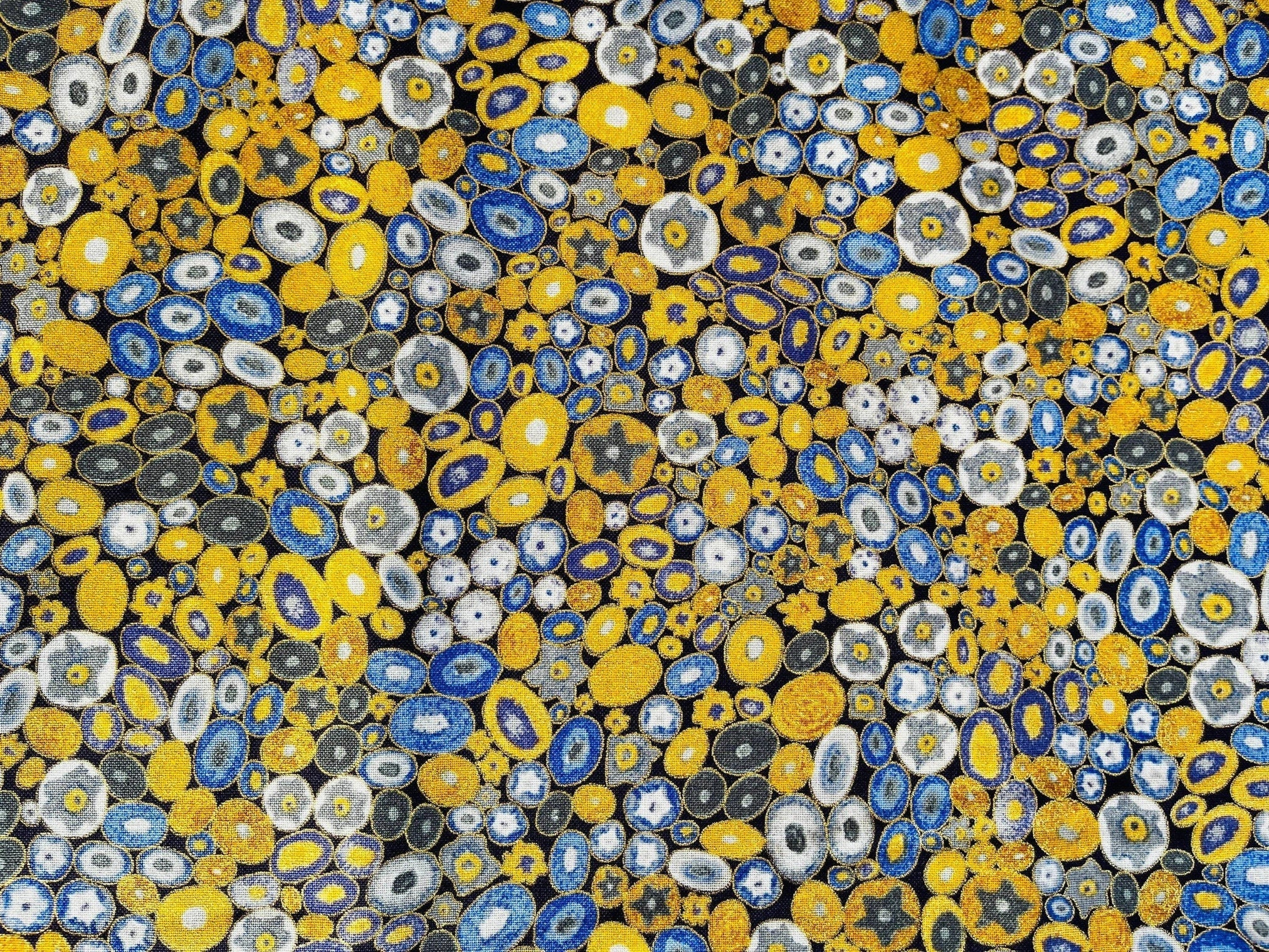 Gustav Klimt-Cobalt-Robert Kaufman-Quilting Cotton Fabric