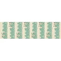 Waku Waku Christmas - Mr Polar Bear - Aqua Unbleached Fabric - Aqua - White - Red - Naocom - Cotton+ Steel - Quilting Cotton - NM201-AQ2U