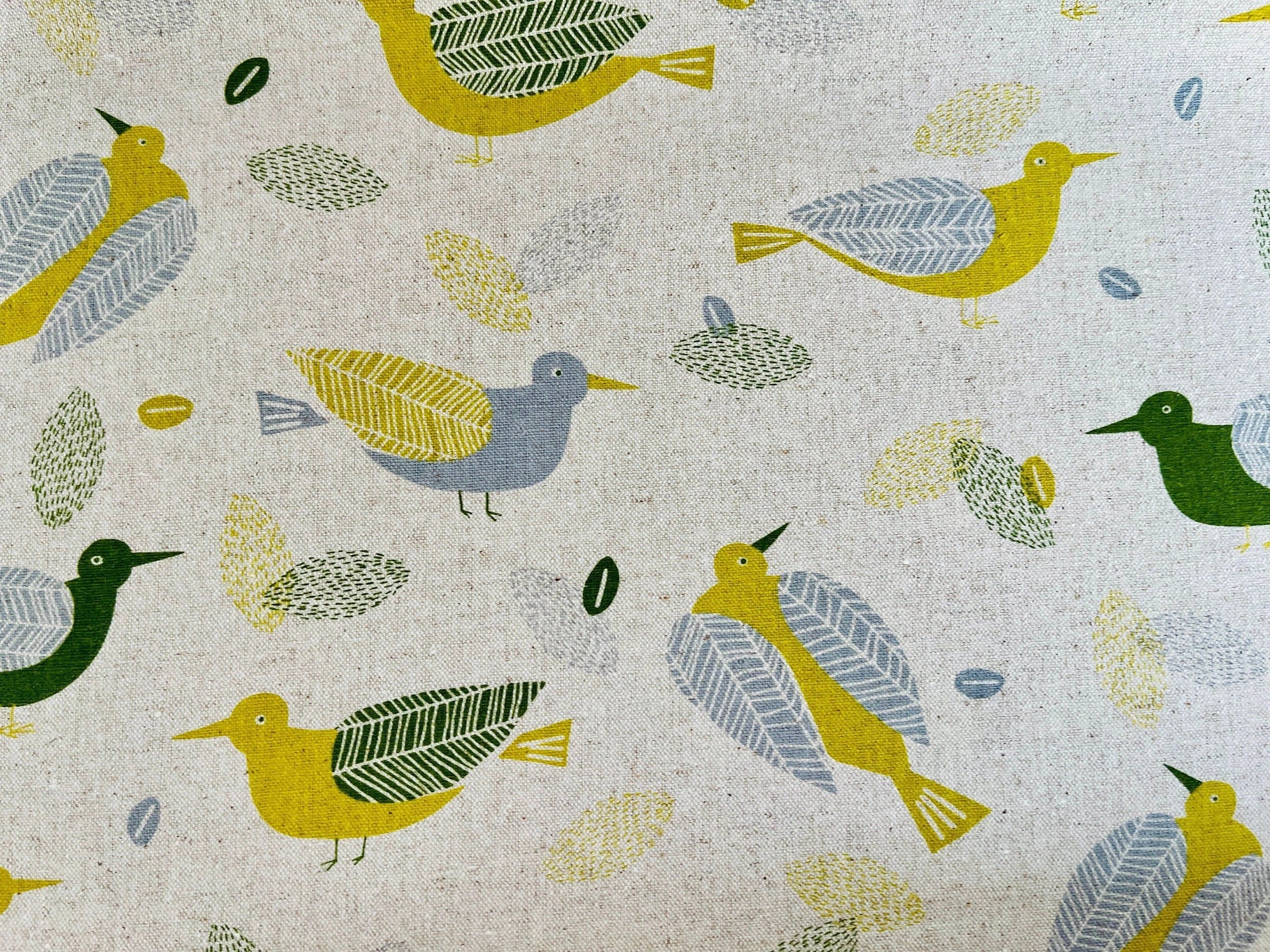 Bird-Bird Cotton Linen Canvas-Robert Kaufman-Japanese Fabric-SB-850433D1