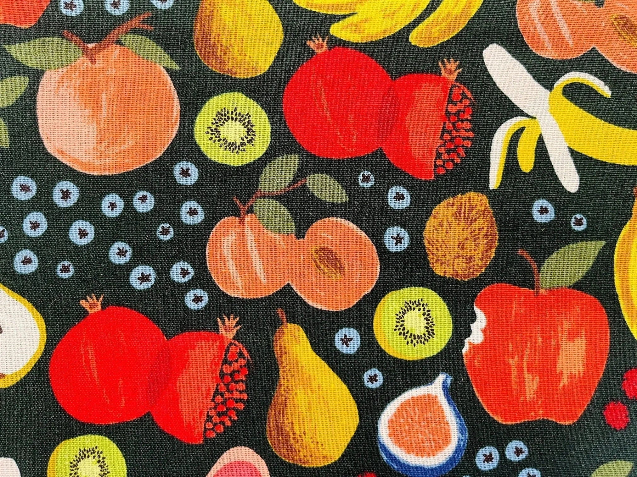 Orchard-Fruit Stand-Hunter Canvas Fabric-Rifle Paper Co-Cotton+Steel-RP1200-HU4C