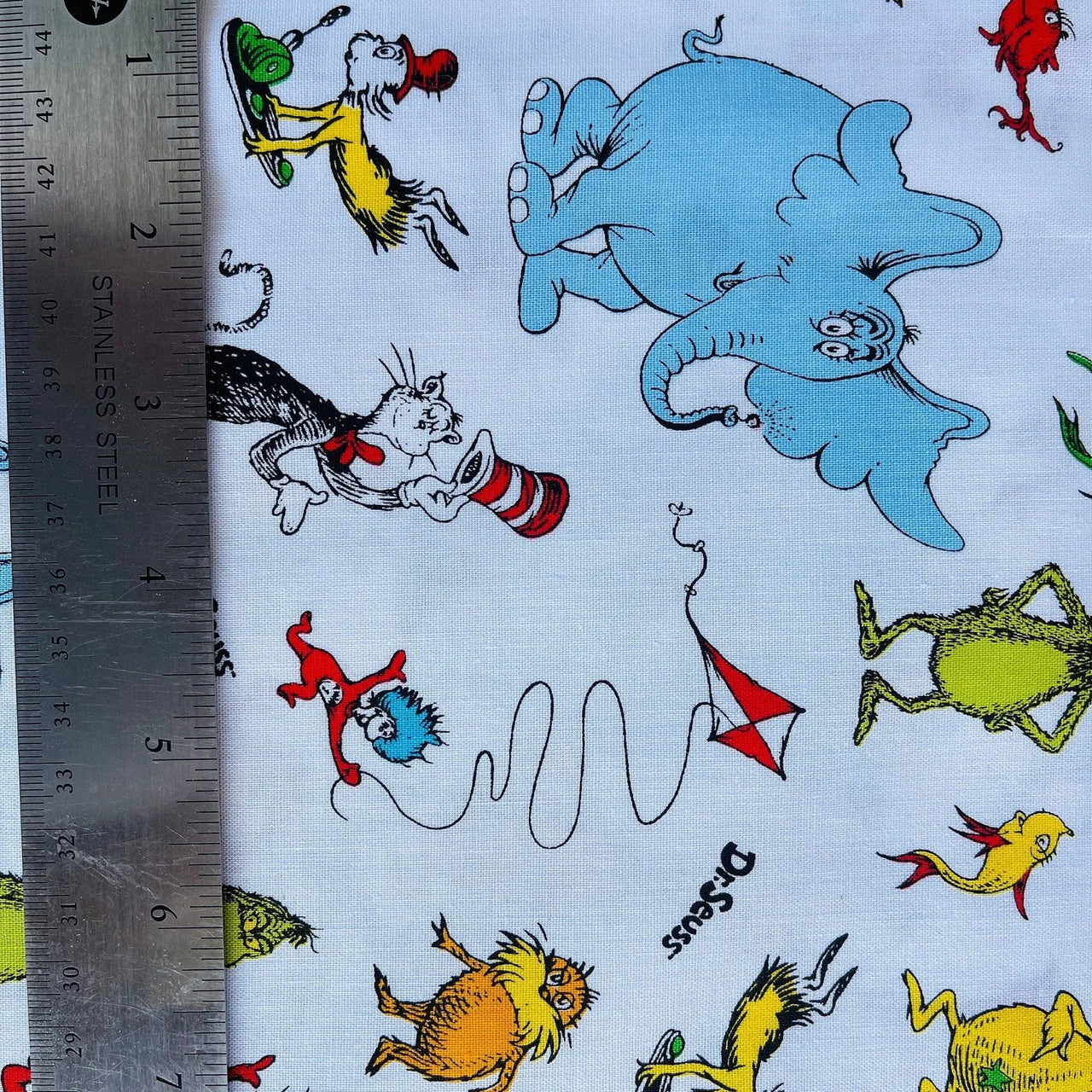 Celebrate Seuss-Dr.Seuss-Robert Kaufman-White Cotton Fabric-Quilting Cotton