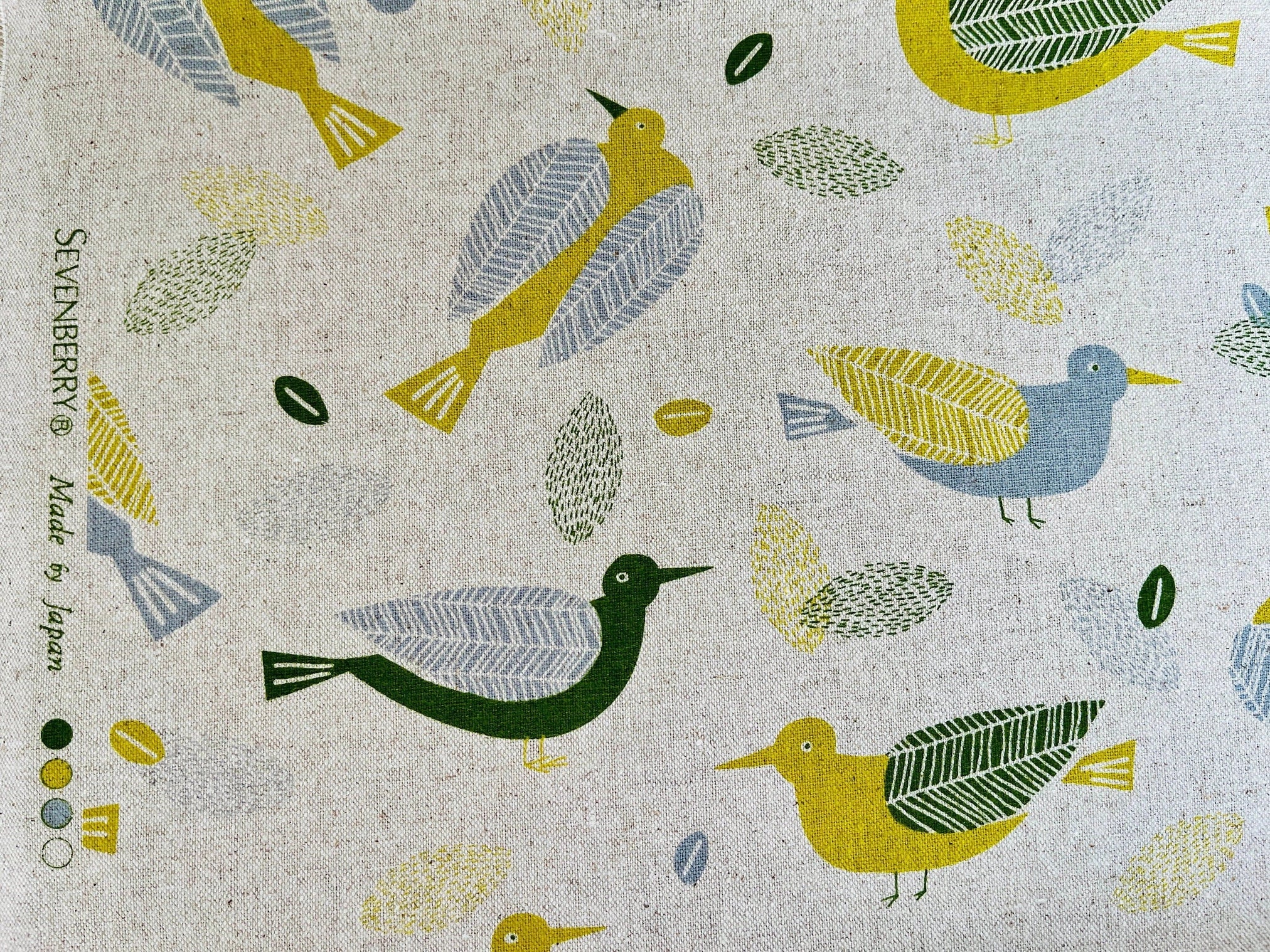 Bird-Bird Cotton Linen Canvas-Robert Kaufman-Japanese Fabric-SB-850433D1