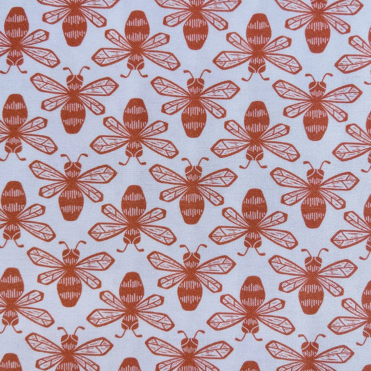 Sweet Floral Scent-Bee-Coral Fabric-Loes Van Oosten-Cotton+Steel-LV802-CO2