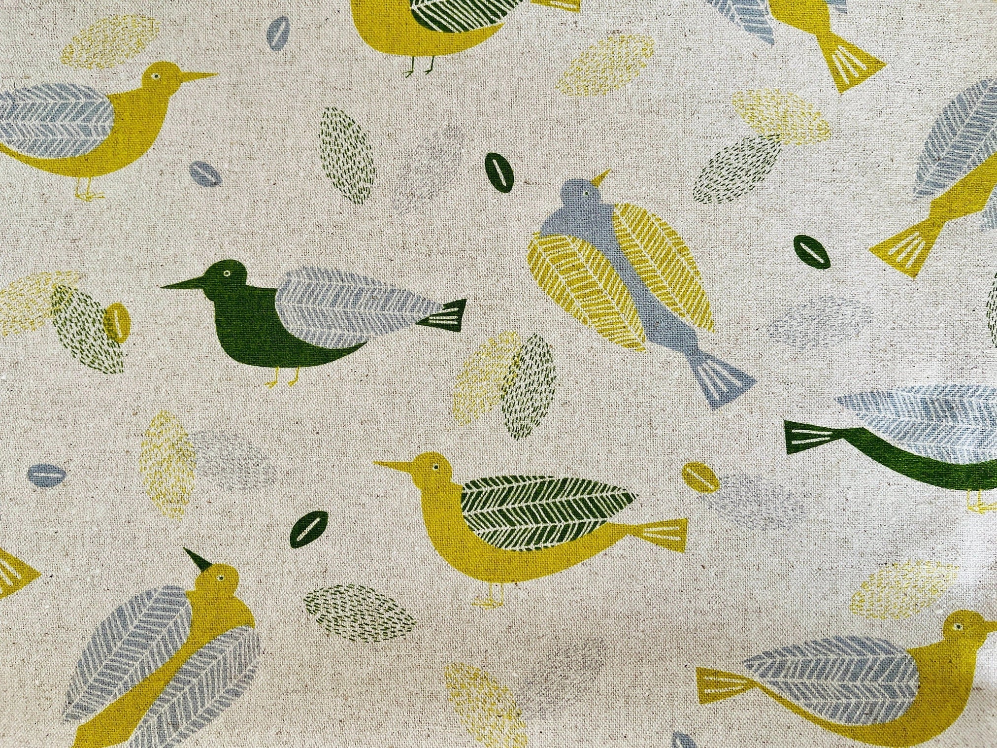 Bird-Bird Cotton Linen Canvas-Robert Kaufman-Japanese Fabric-SB-850433D1