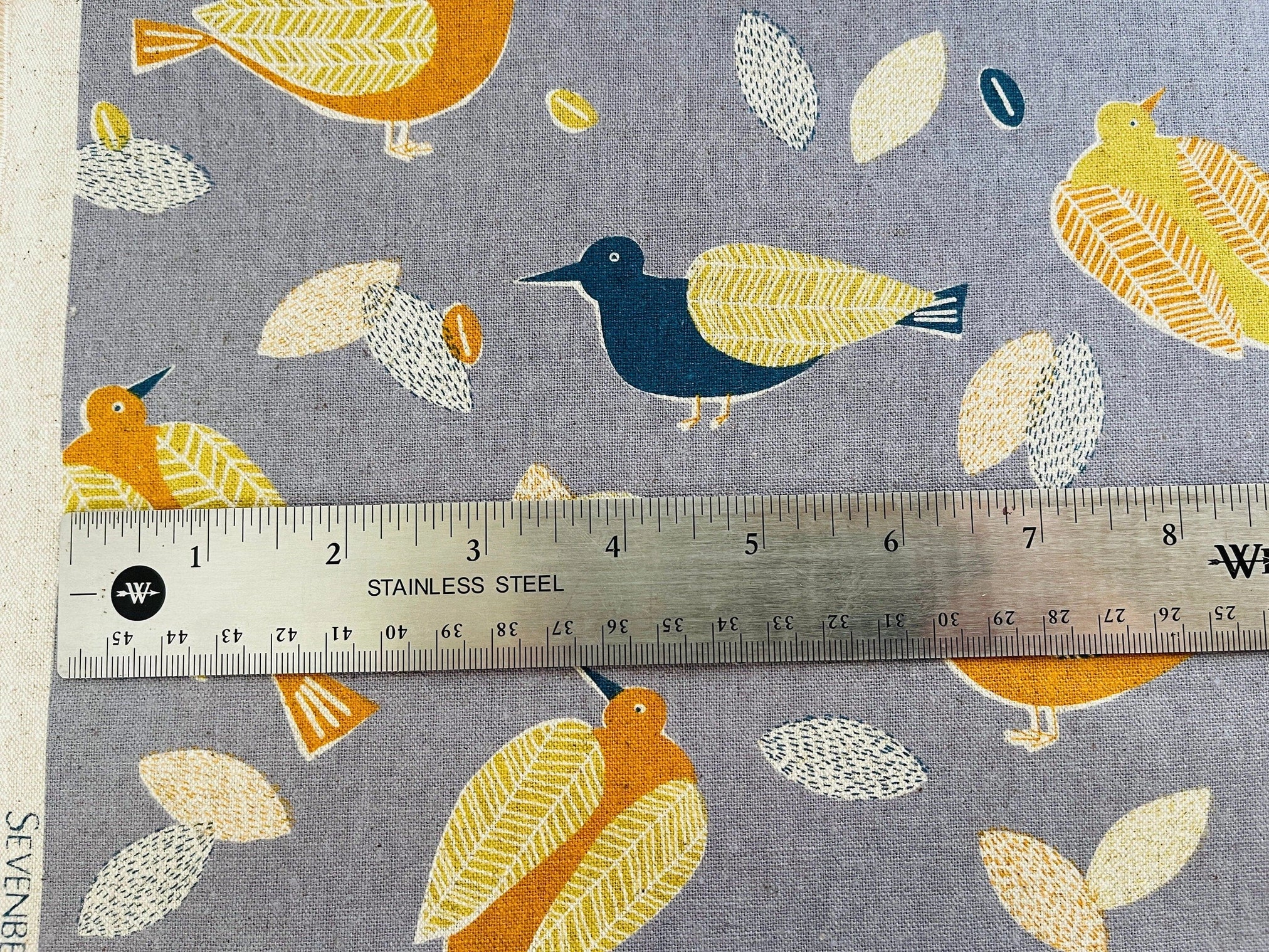 Bird-Bird Cotton Linen Canvas-Robert Kaufman-Japanese Fabric-SB-850433D1