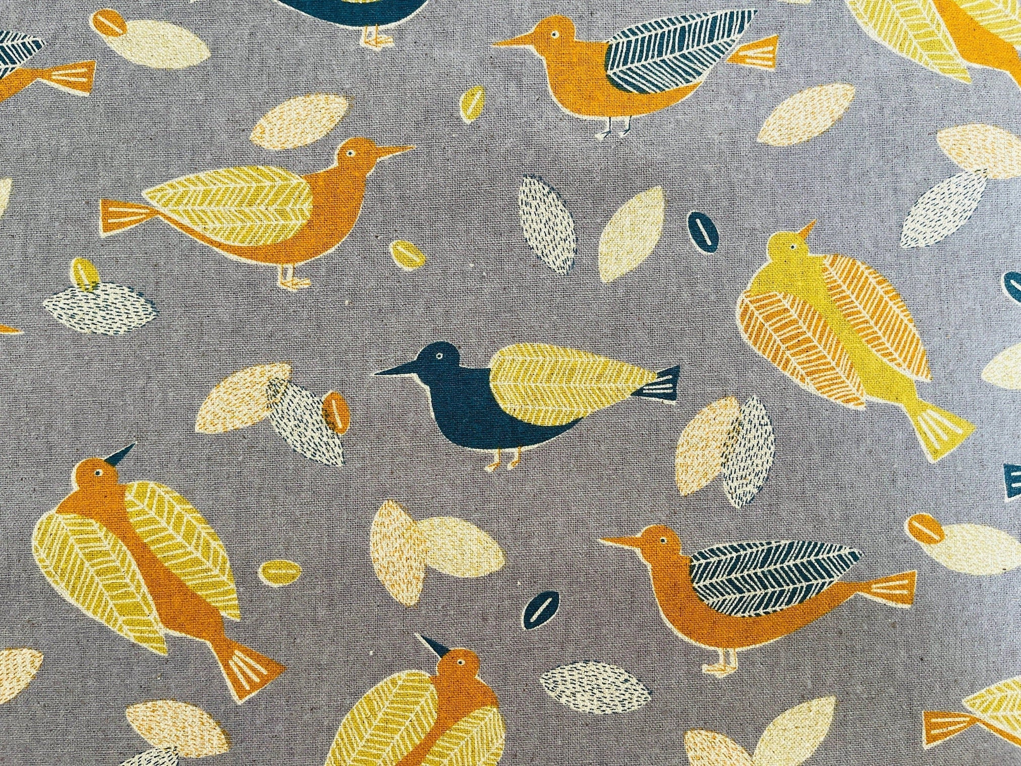 Bird-Bird Cotton Linen Canvas-Robert Kaufman-Japanese Fabric-SB-850433D1