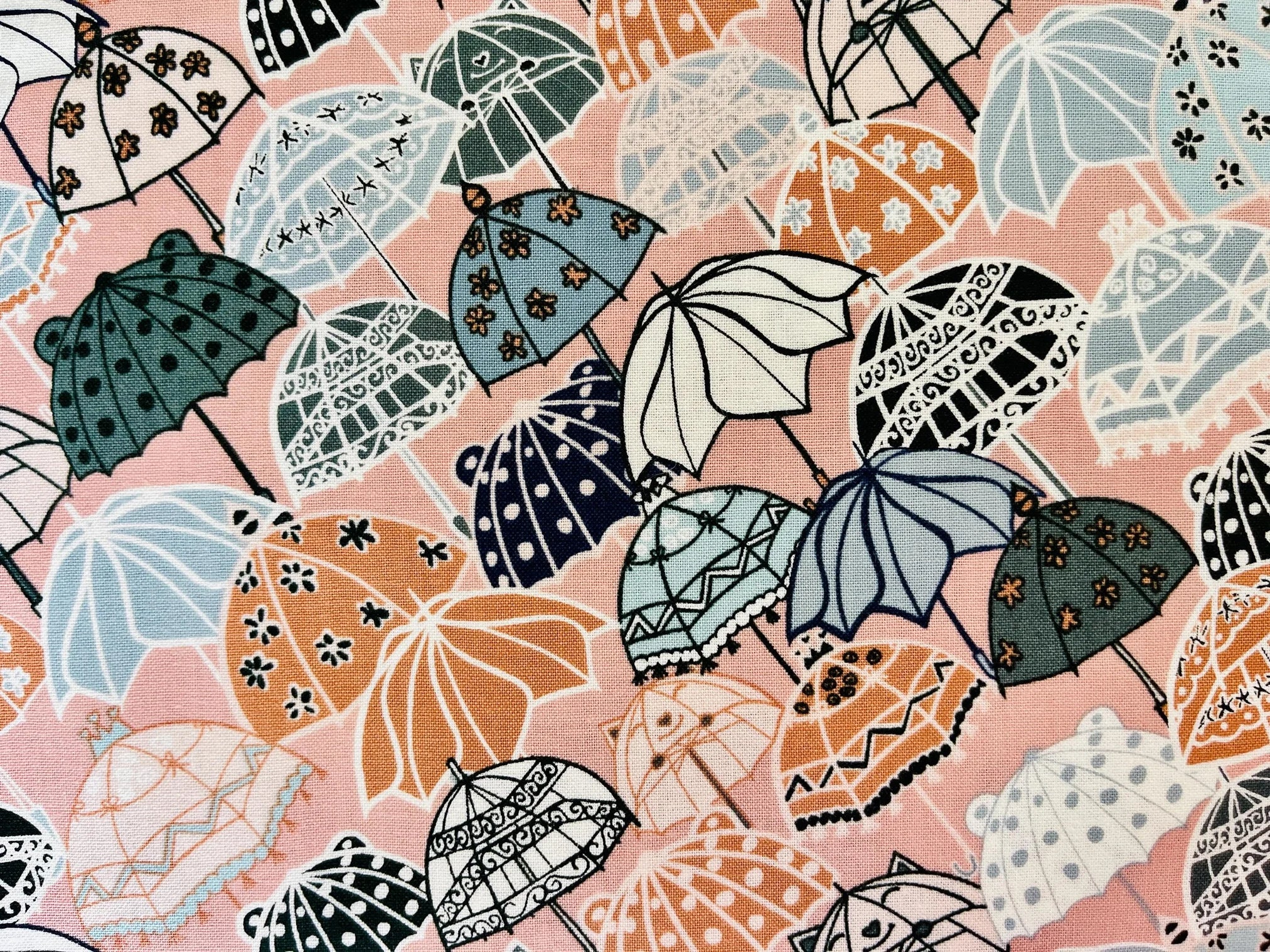 Splish Splash-Under My Umbrella-The Bright Leaf Design-Quilting Cotton Fabric-BL100-MY2