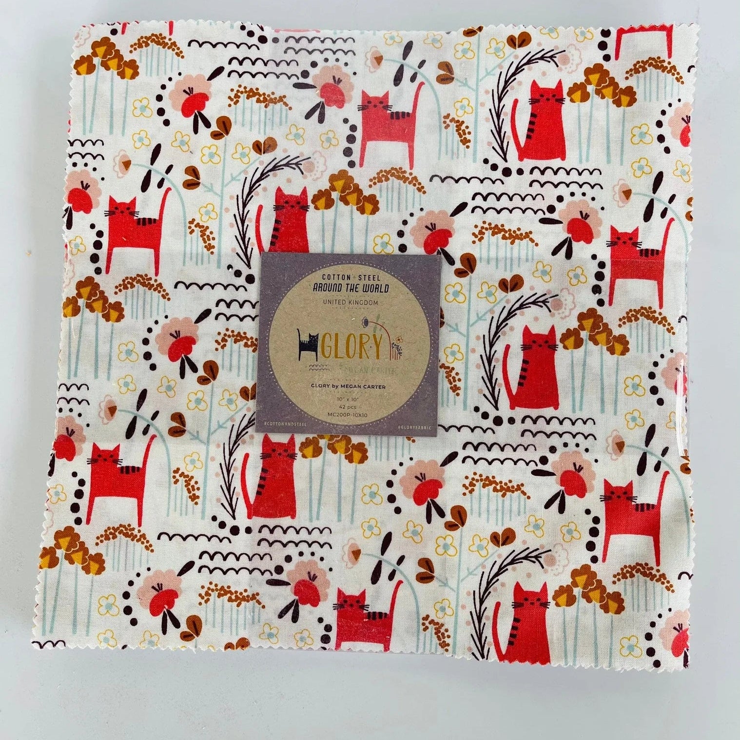 Glory - Around The World - United Kingdom - 10” x 10” Pack 42 Pcs bundle - Megan Carter - Cotton + Steel Fabric - MC200P  - 10 x 10