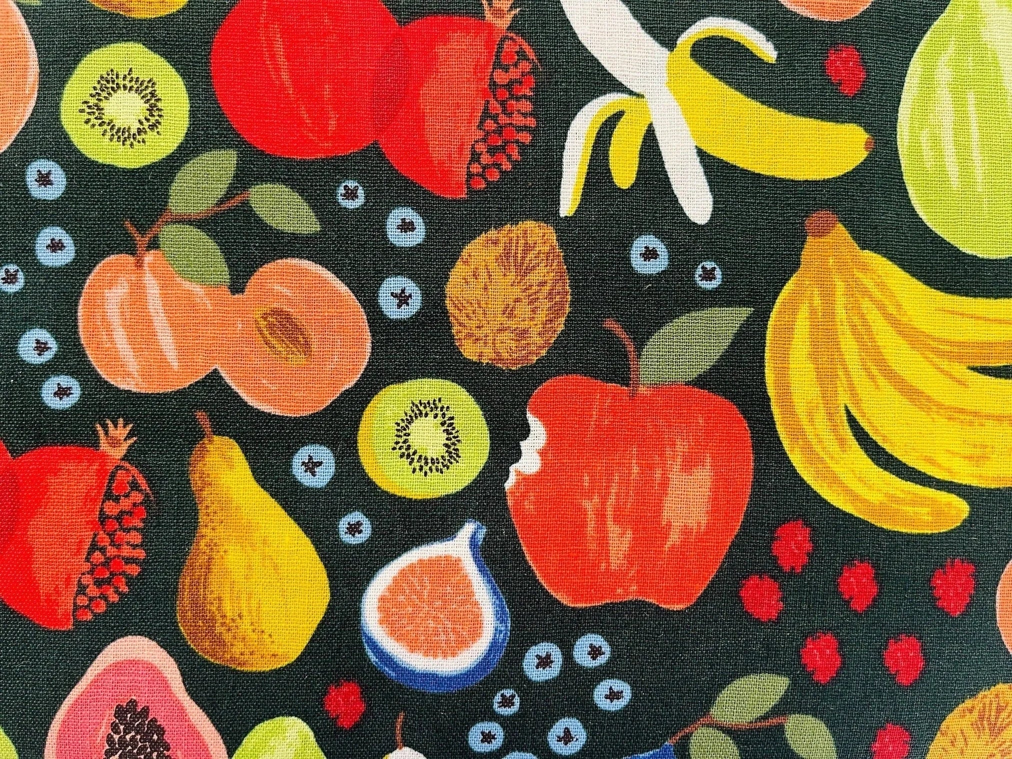 Orchard-Fruit Stand-Hunter Canvas Fabric-Rifle Paper Co-Cotton+Steel-RP1200-HU4C