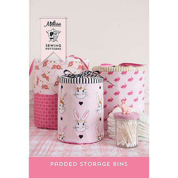 Melissa Mortenson Padded Storage Bins Patterns.