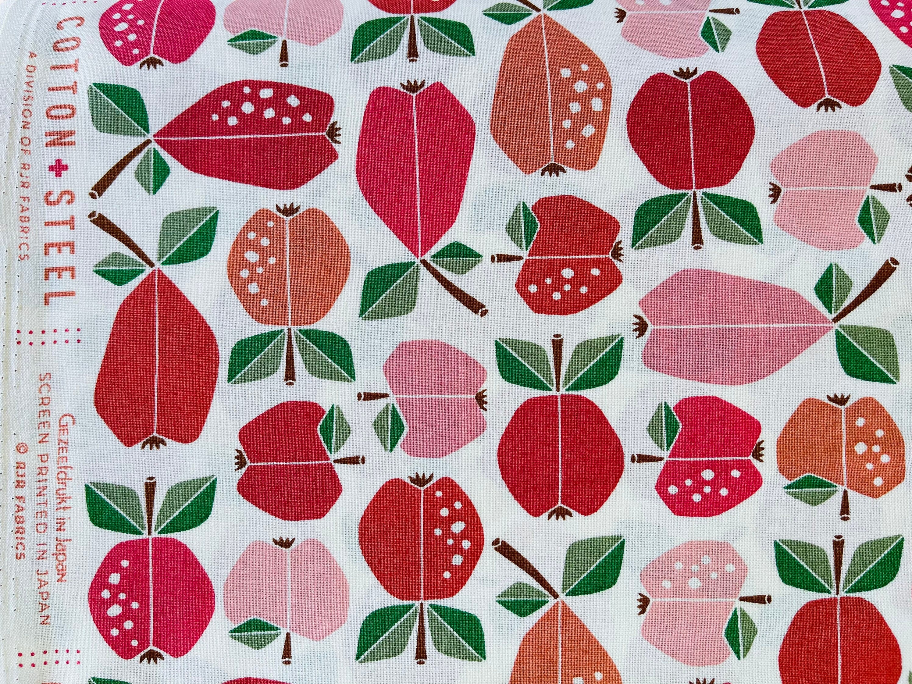 Under the Apple Tree-Orchard Apple Red Fabric-Loes Van Oosten-Cotton + Steel Fabric