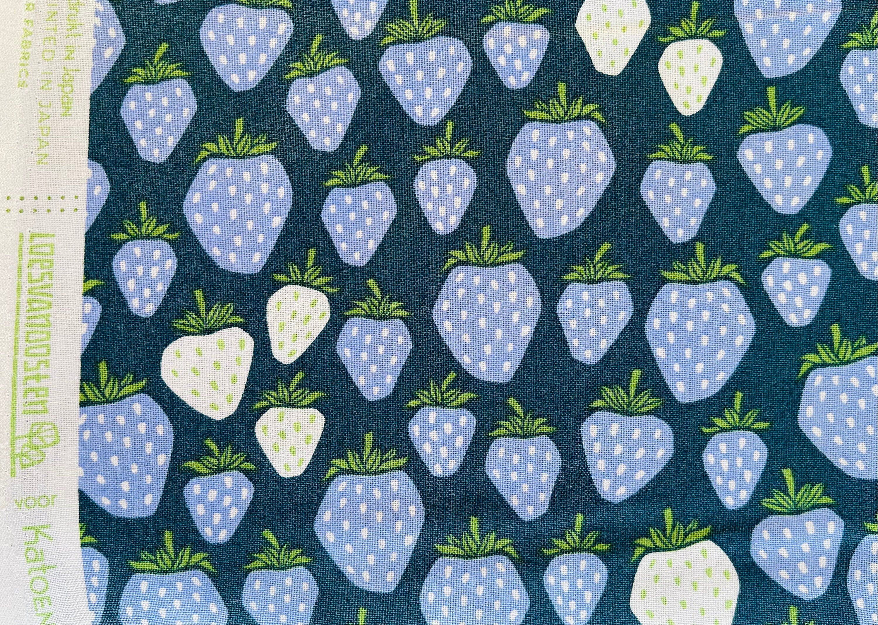 Under the Apple Tree-Queen of Berries-California Blue Fabric-Loes Van Oosten-Cotton + Steel Fabric