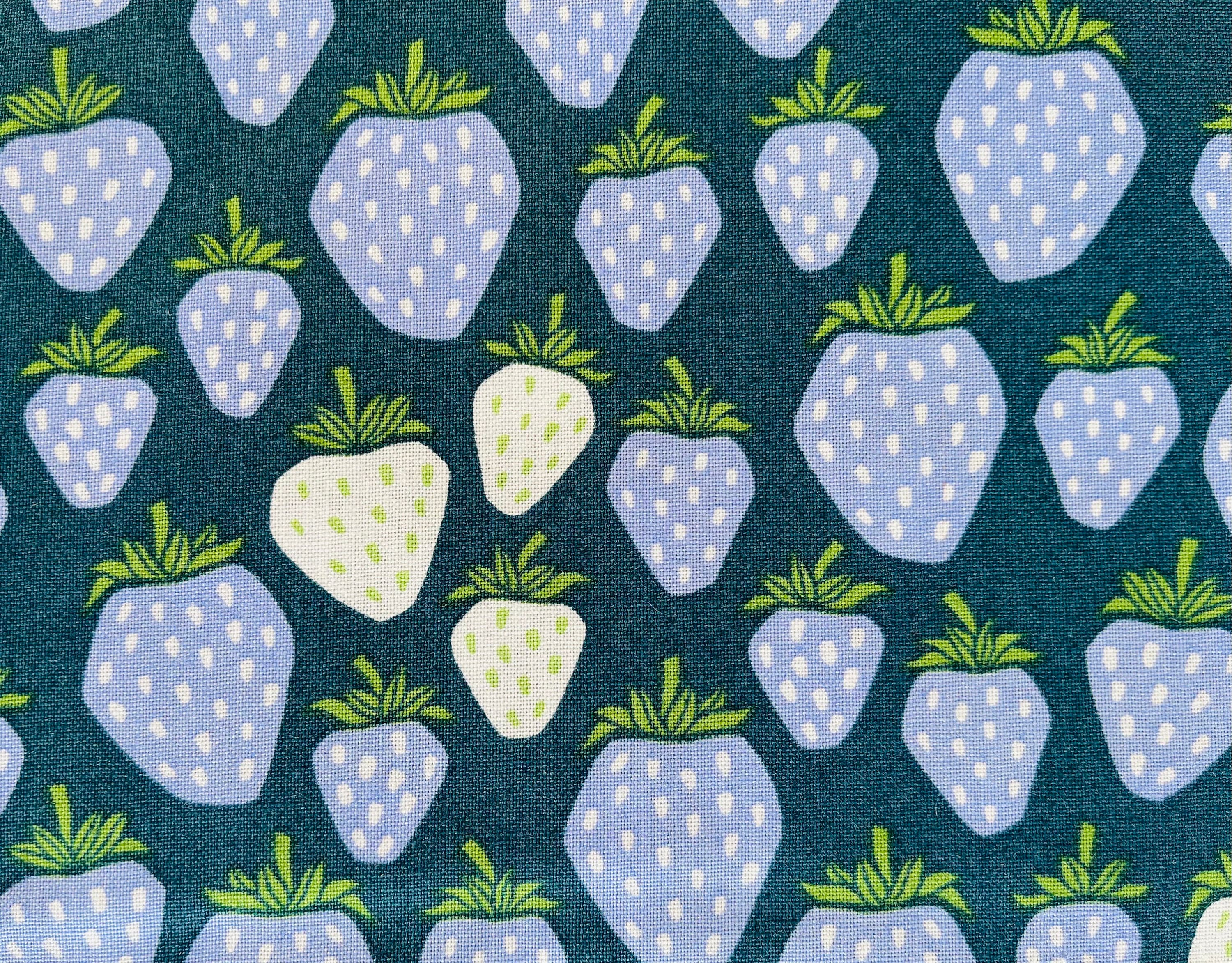 Under the Apple Tree-Queen of Berries-California Blue Fabric-Loes Van Oosten-Cotton + Steel Fabric
