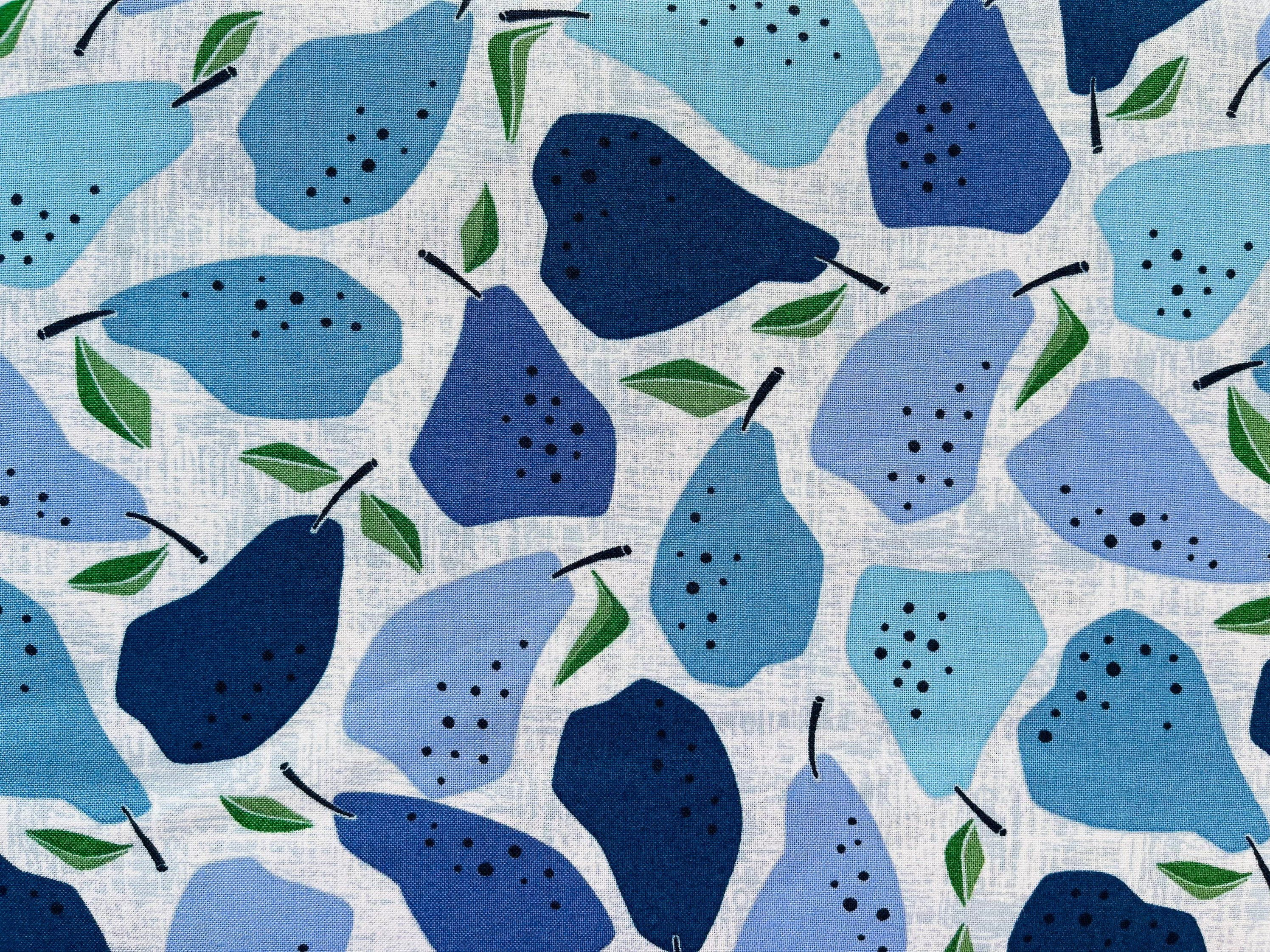 Under the Apple Tree-Quince Blue Fabric-Loes Van Oosten