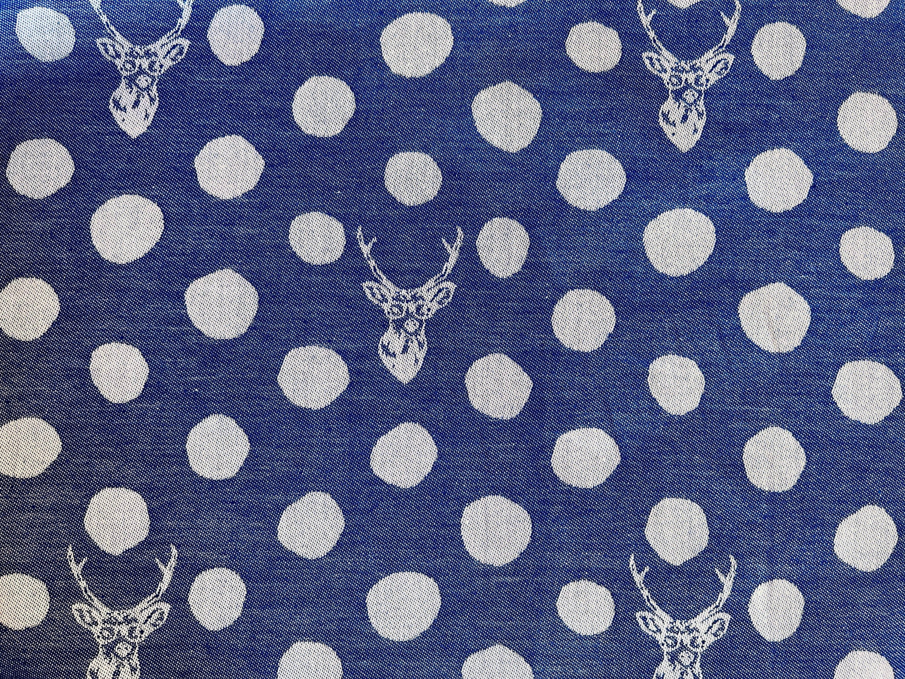 Buck-Buck Fabric-Kokka-Japanese Fabric-Jacquard-Reversible Fabric