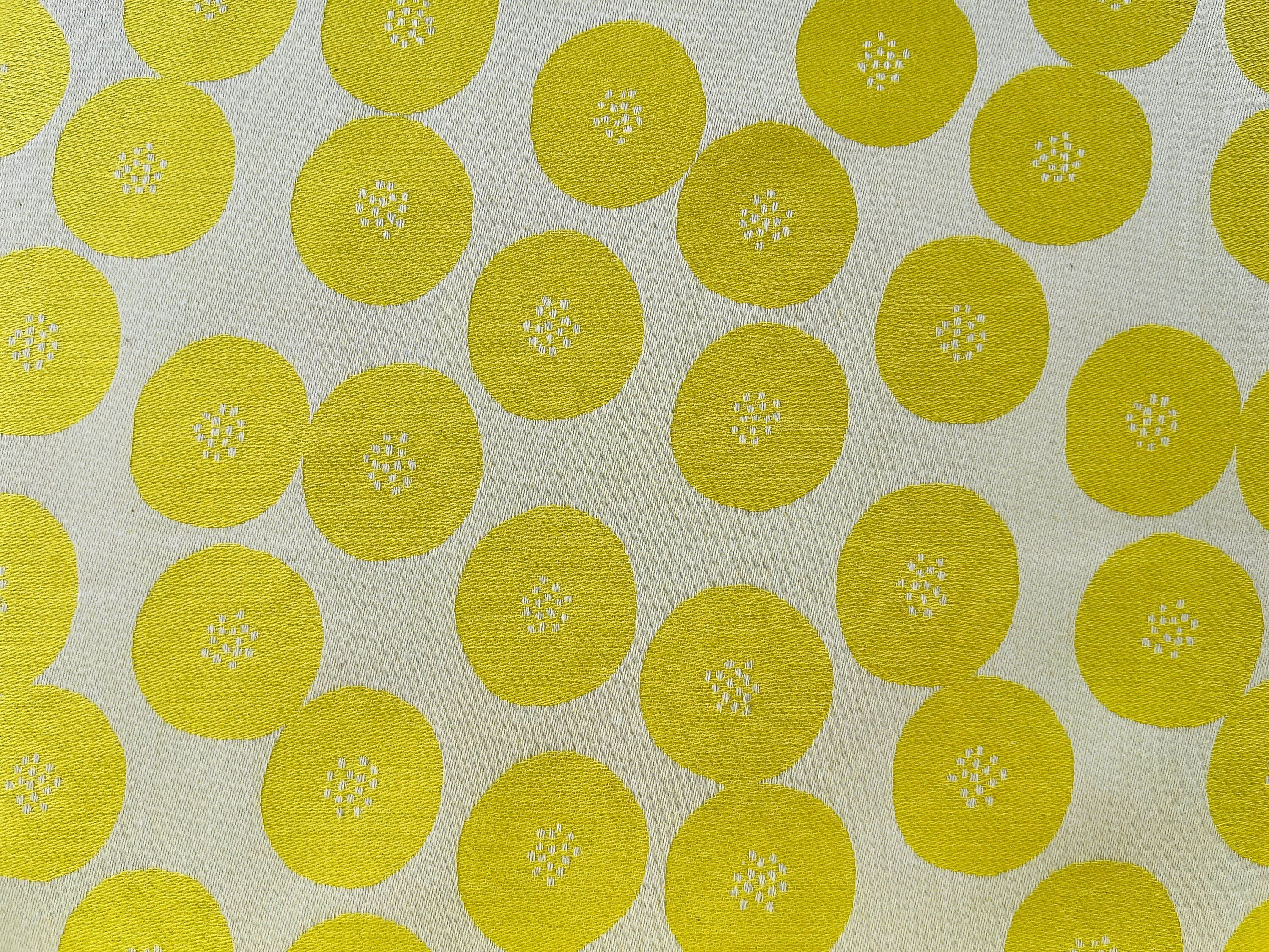 Circle Fabric - Japanese Reversible Fabric - Kokka Jacquard - Cotton Fabric - EKX-1