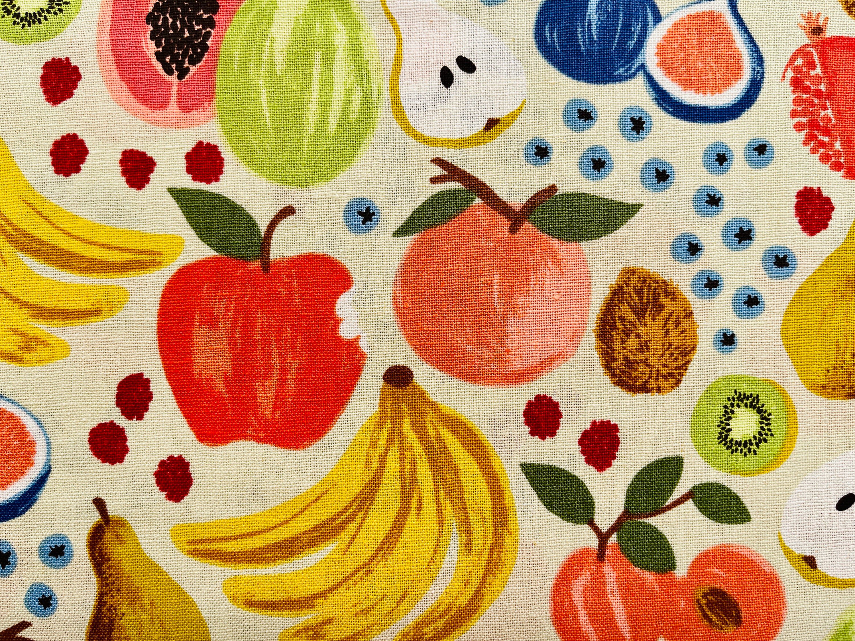 Orchard-Fruit Stand-Cream Canvas Fabric-Rifle Paper Co-Cotton+Steel-RP1200-CR5C