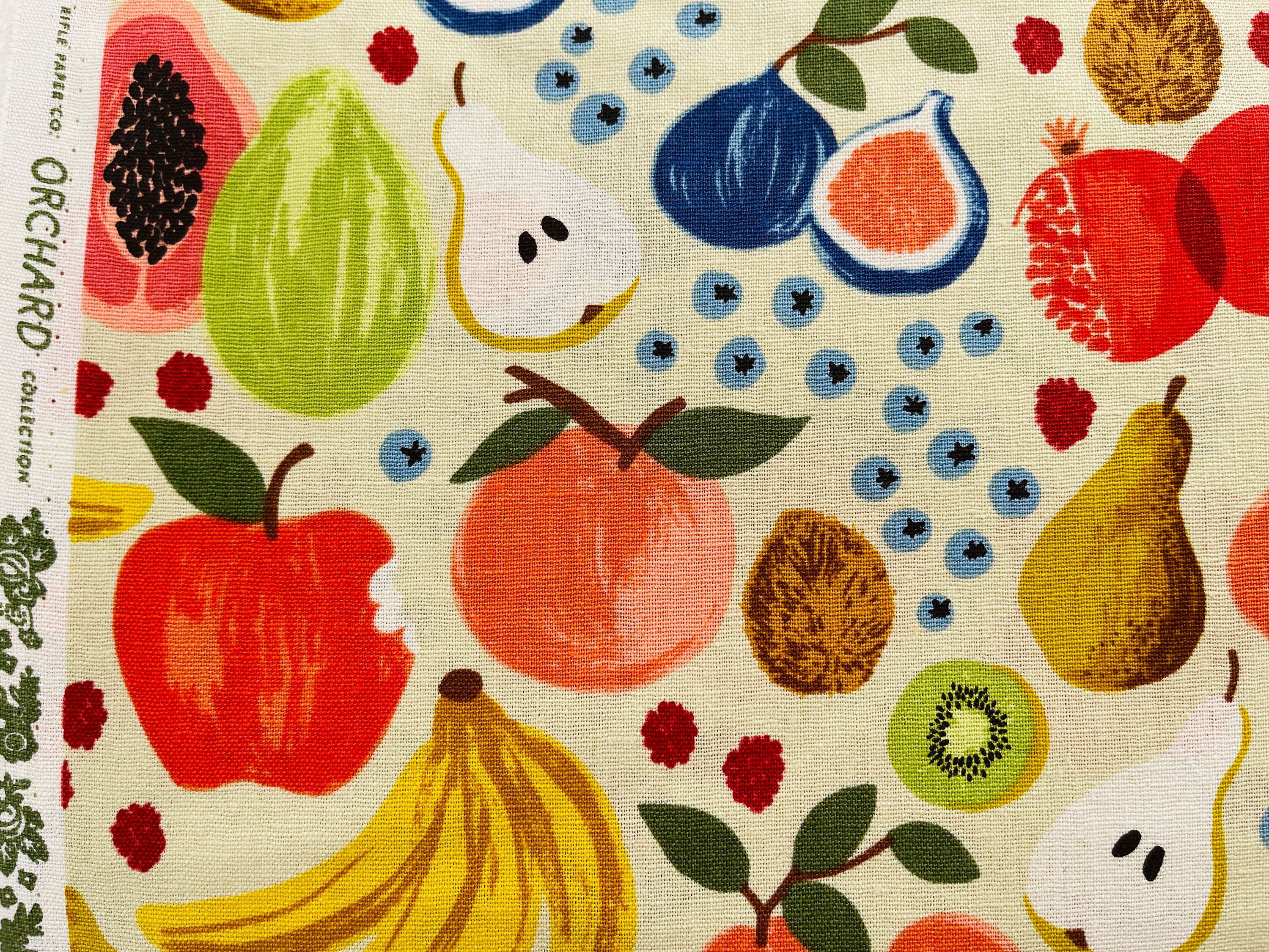 Orchard-Fruit Stand-Cream Canvas Fabric-Rifle Paper Co-Cotton+Steel-RP1200-CR5C