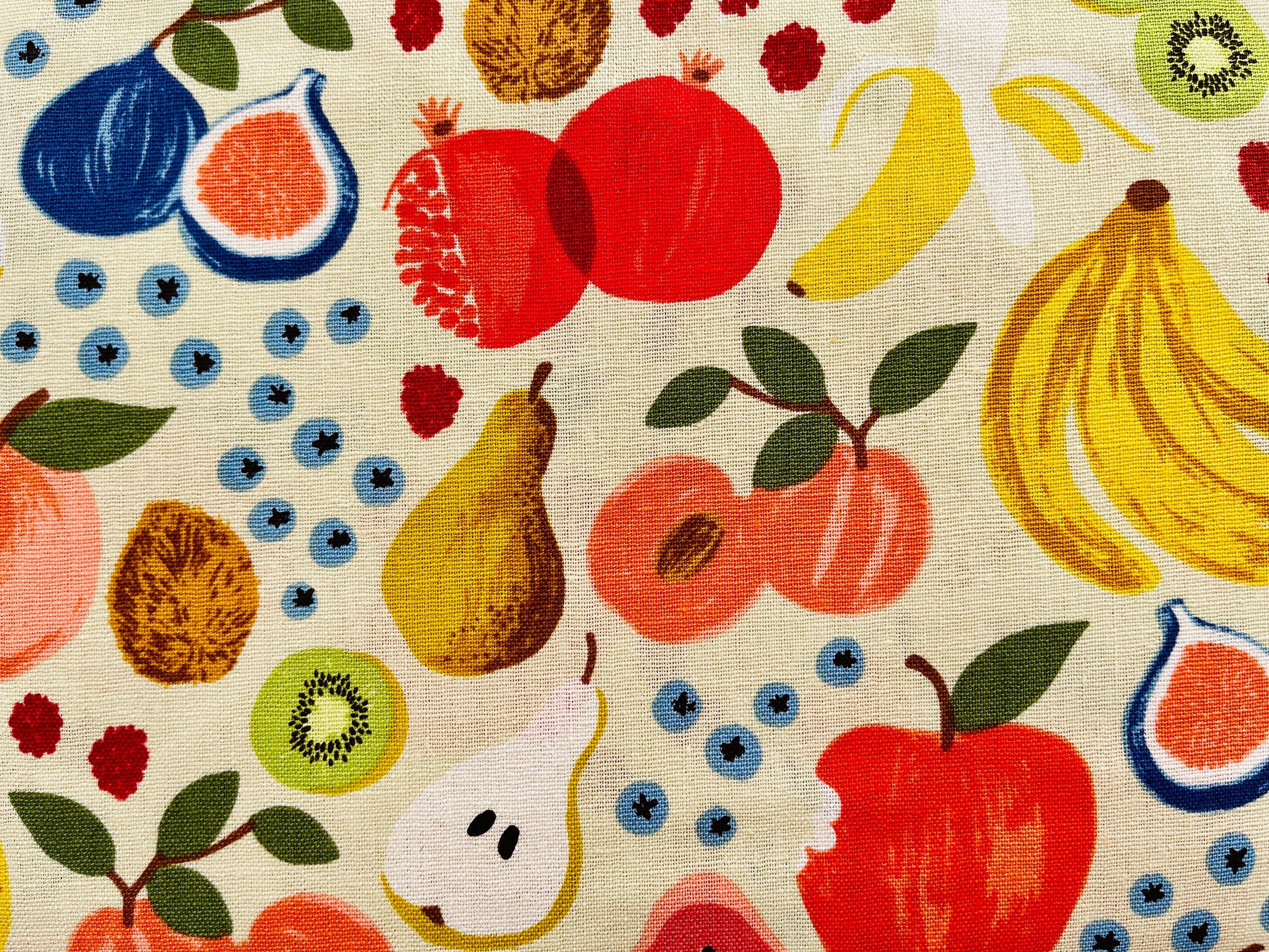 Orchard-Fruit Stand-Cream Canvas Fabric-Rifle Paper Co-Cotton+Steel-RP1200-CR5C