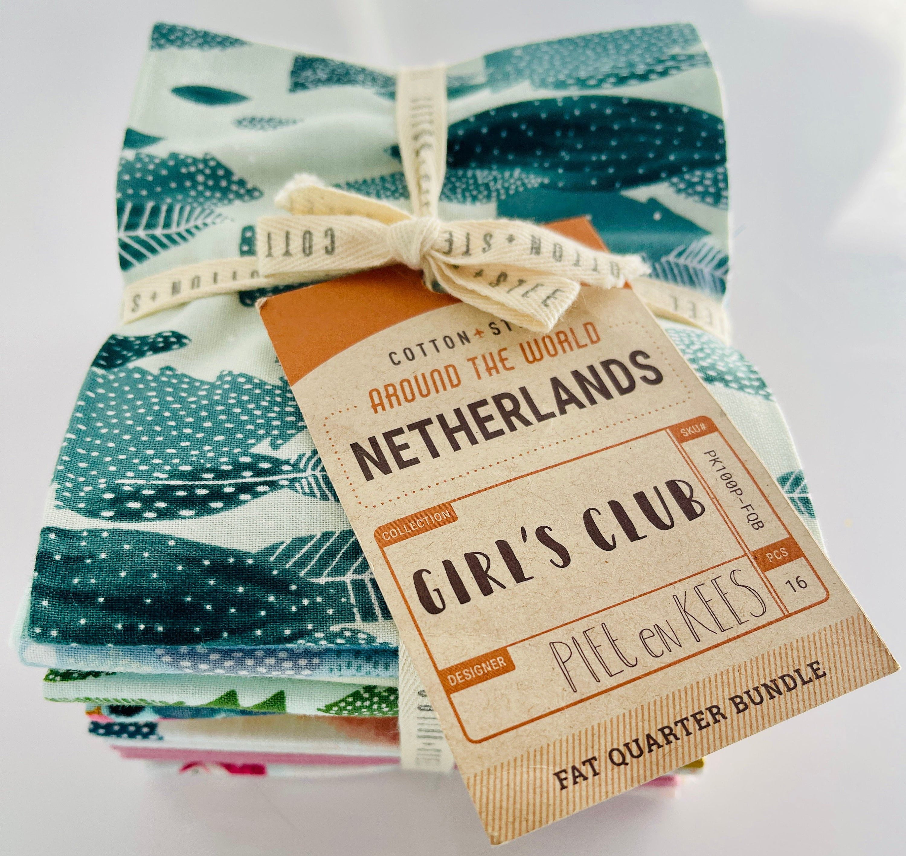 Girl's Club- Around The World - Netherlands - Piet en Kees - Cotton and Steel-FQ 16pcs