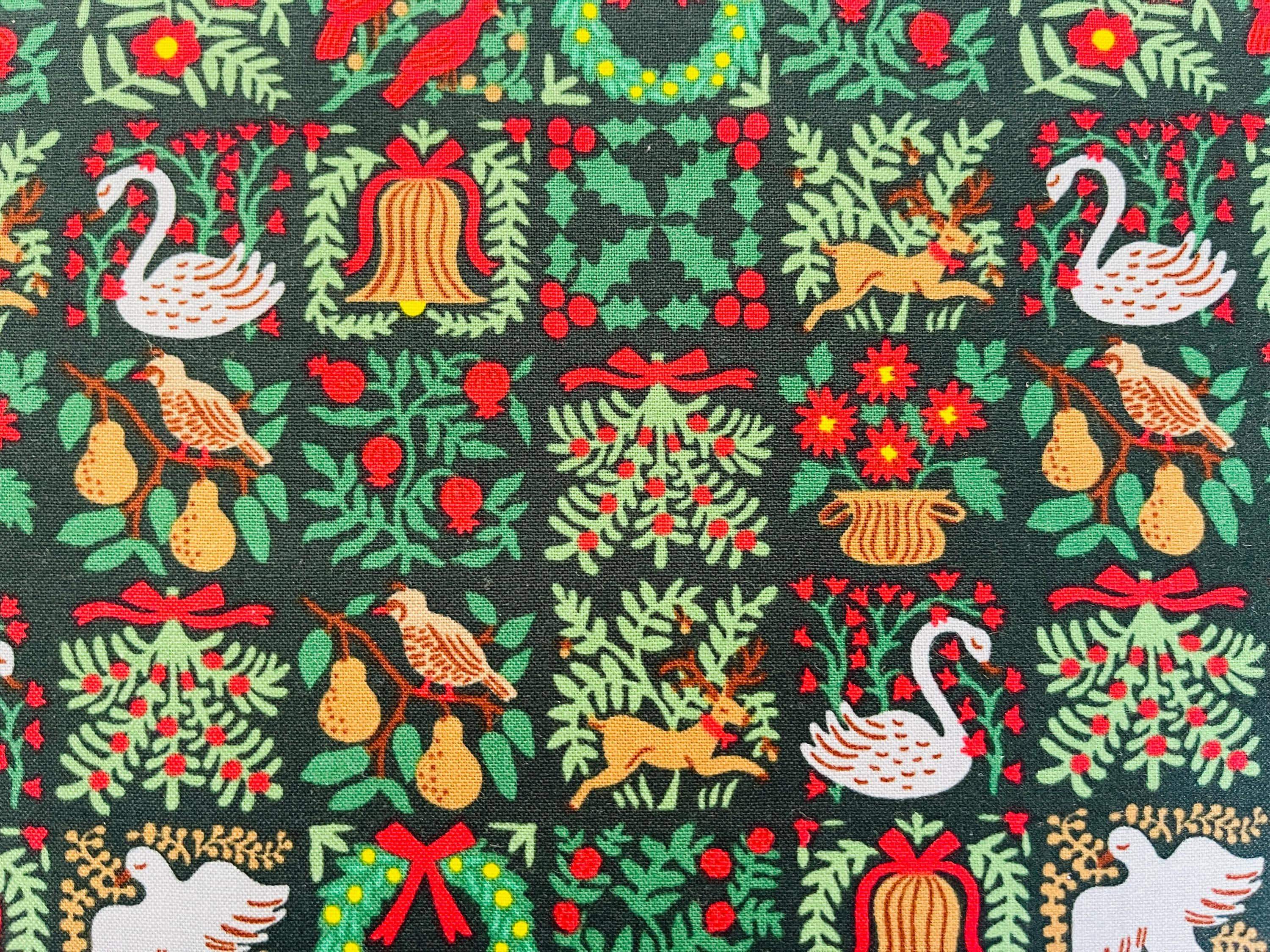 Holiday Tapestry-Evergreen Fabric-Holiday Classics-Rifle Paper Co-Cotton+ Steel-RP616-EV2