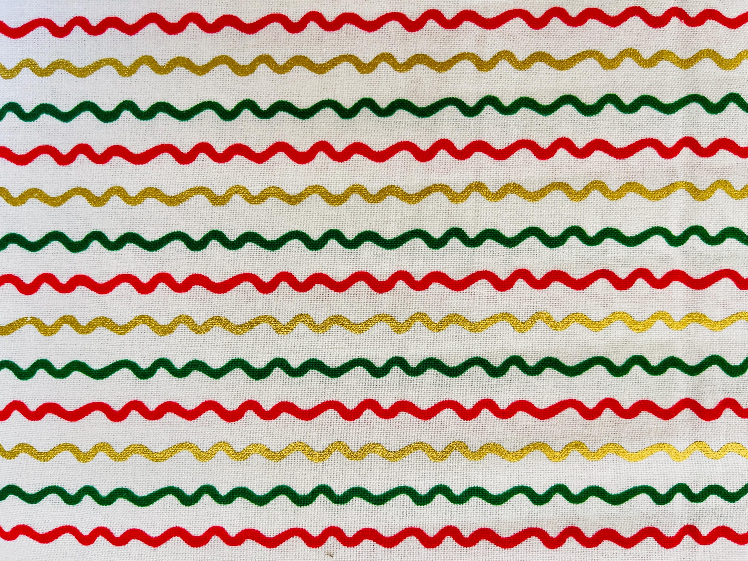 Ribbon Stripe-Cream Metallic Fabric-Holiday Classics-Rifle Paper Co-Cotton+ Steel-RP503-CR1M