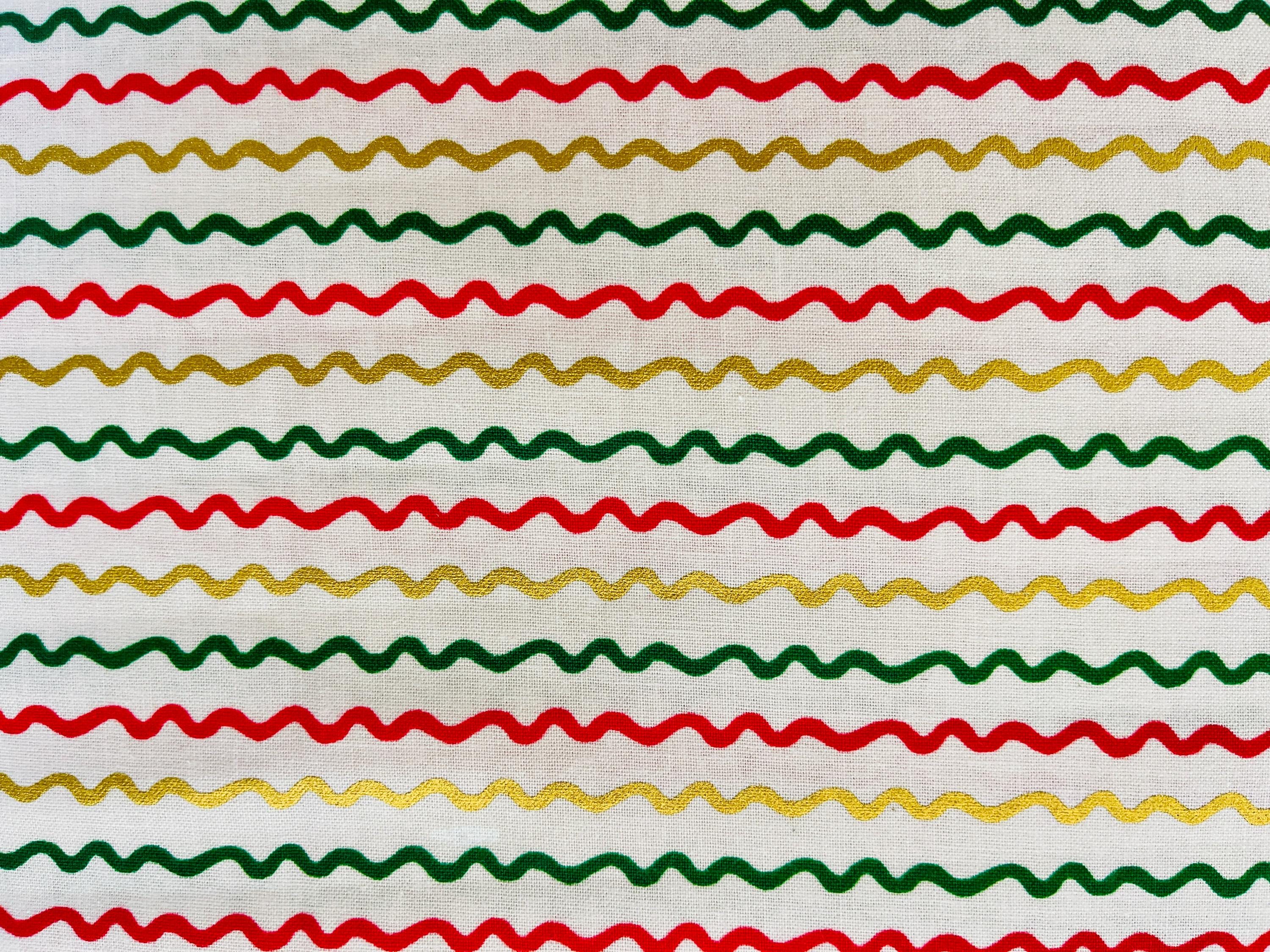 Ribbon Stripe-Cream Metallic Fabric-Holiday Classics-Rifle Paper Co-Cotton+ Steel-RP503-CR1M