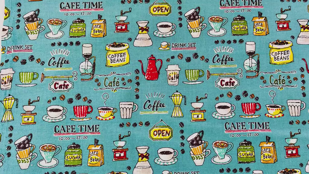 Coffee Fabric - Coffee - Westex - Japanese Fabric - Cotton Sheeting - ST-3201