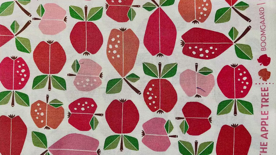 Under the Apple Tree-Orchard Apple Red Fabric-Loes Van Oosten Cotton + Steel -Quilting Cotton - LV503-AR1