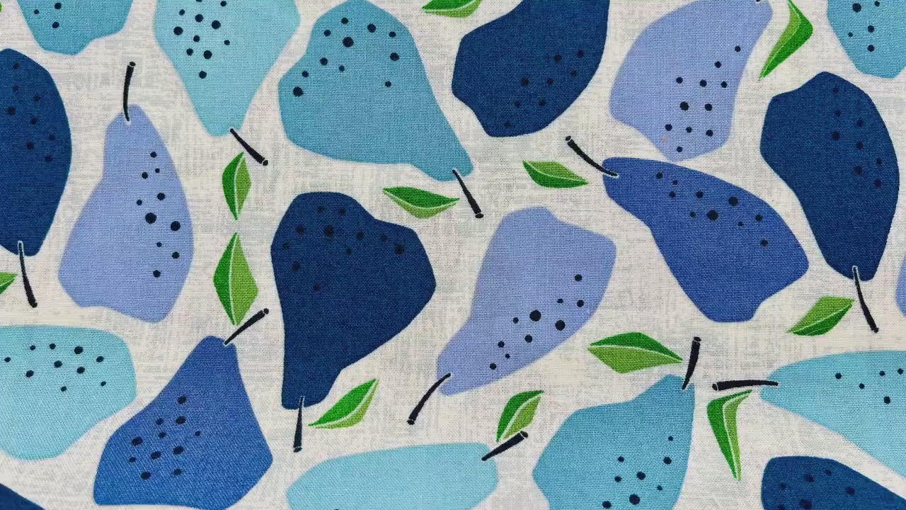 Under the Apple Tree-Quince Blue Fabric-Loes Van Oosten