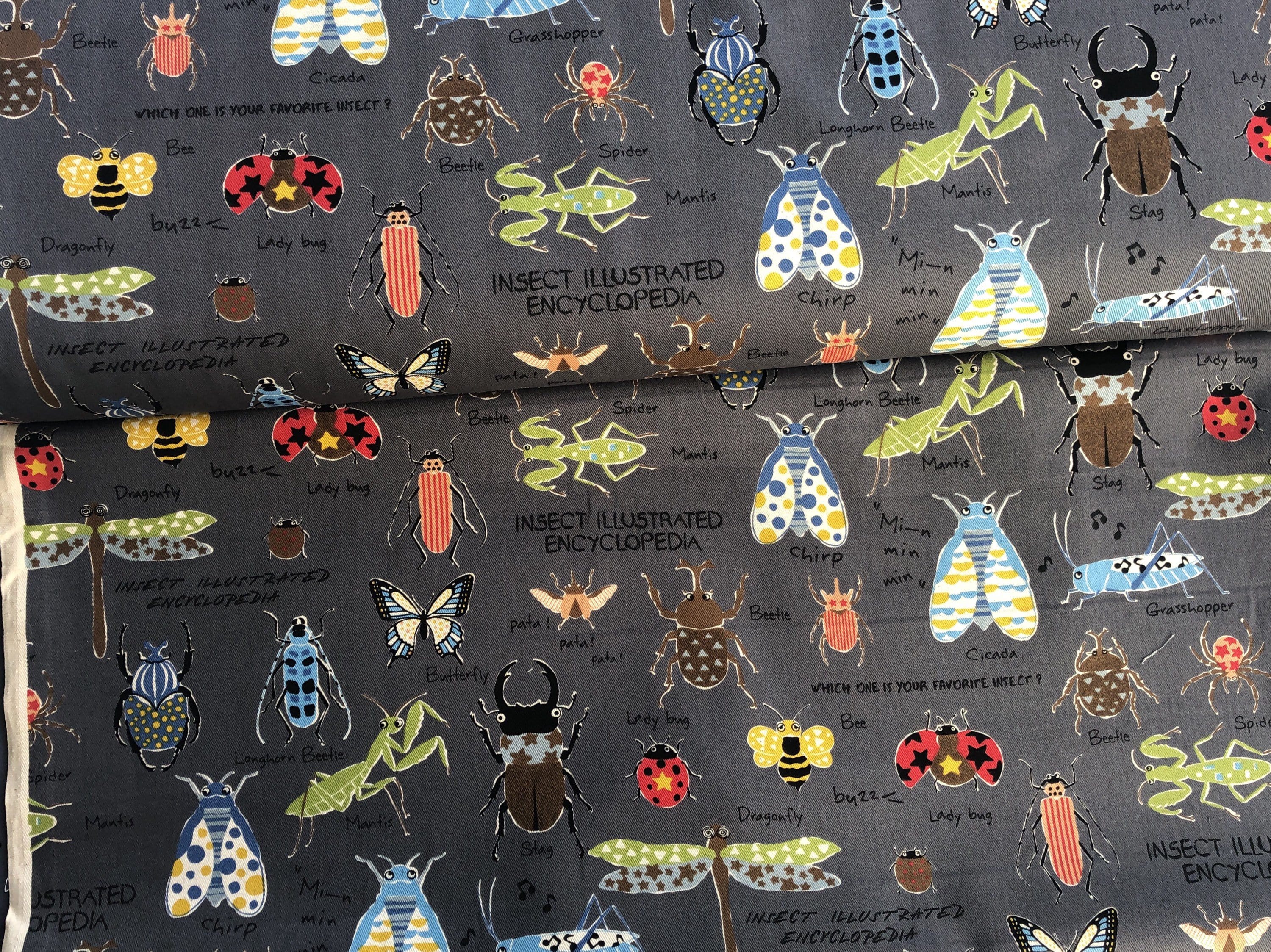 Kobayashi - Japanese Fabric - Insect - Bugs - Beetle - Cotton