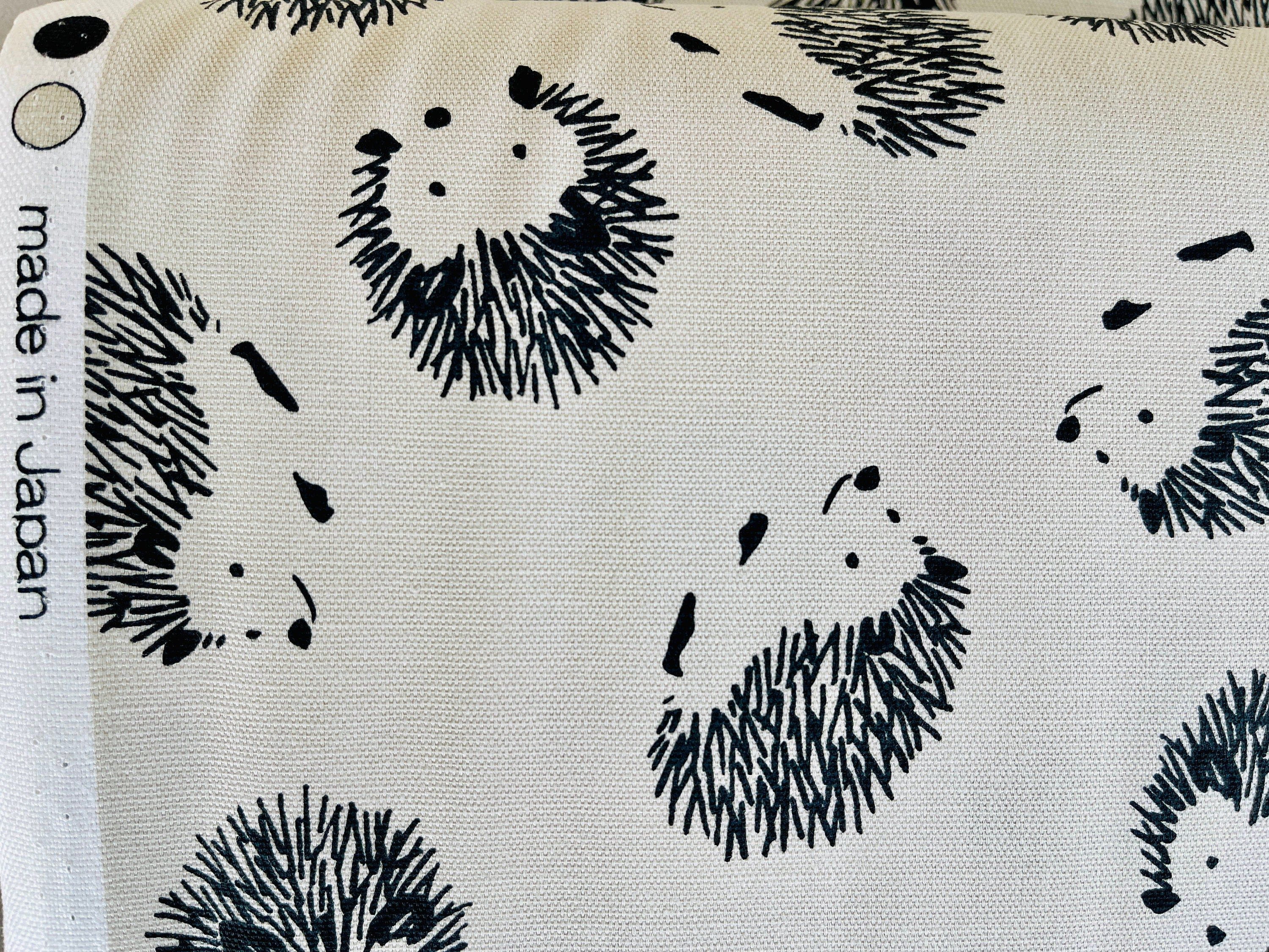 Porcupine - Hedgehog Fabric - Japanese Fabric - Cotton Oxford Fabric - H-7097 - 2A