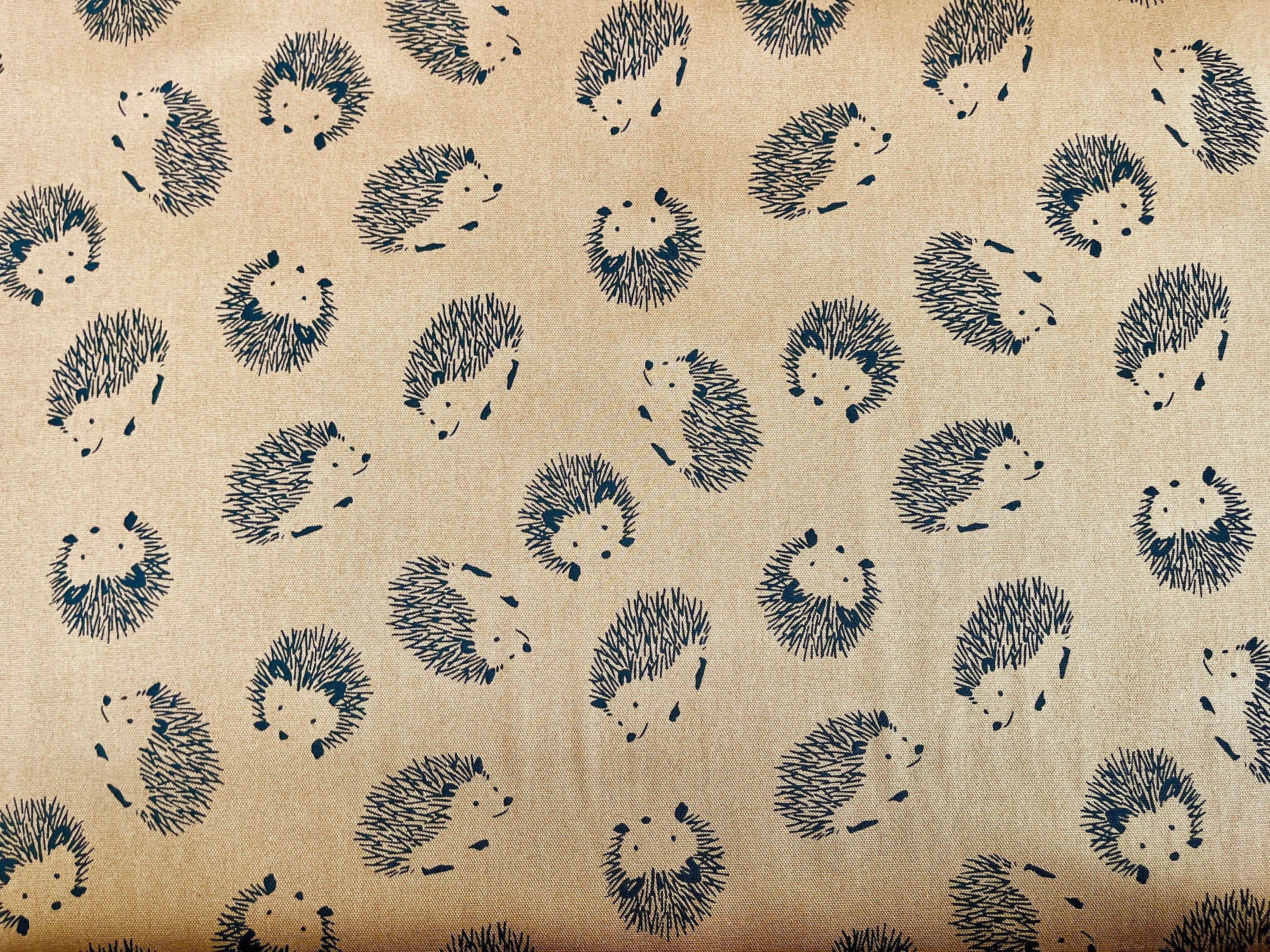 Porcupine - Hedgehog Fabric - Japanese Fabric - Cotton Oxford Fabric - H-7097 - 2A